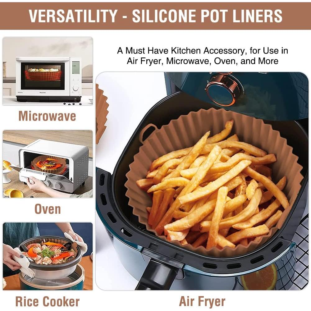 Forro de Silicona Reutilizable Xabzhzn 9" para Freidora de Aire
