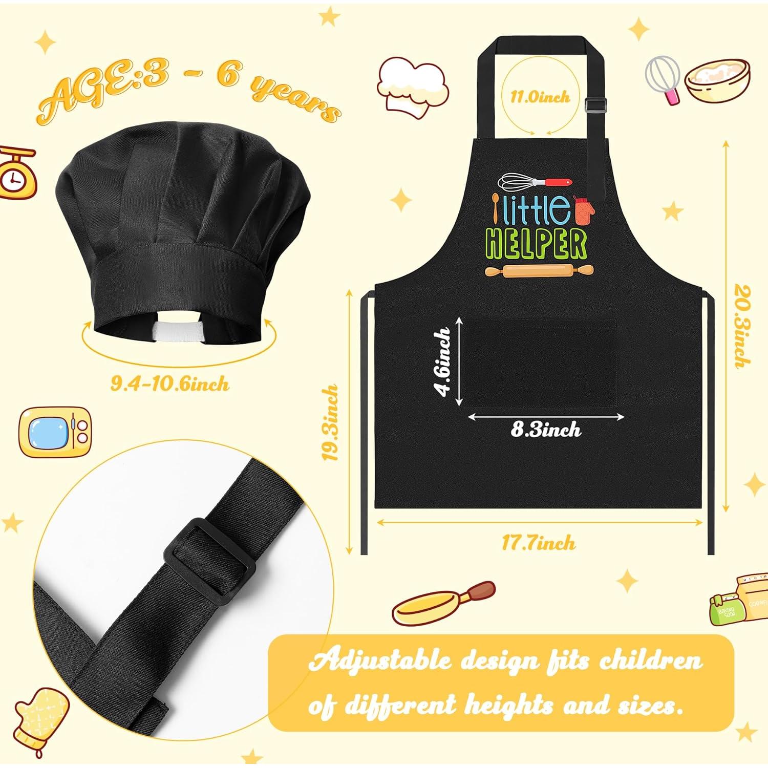 Conjunto Delantal y Gorro Chef Niños R HORSE Ajustable