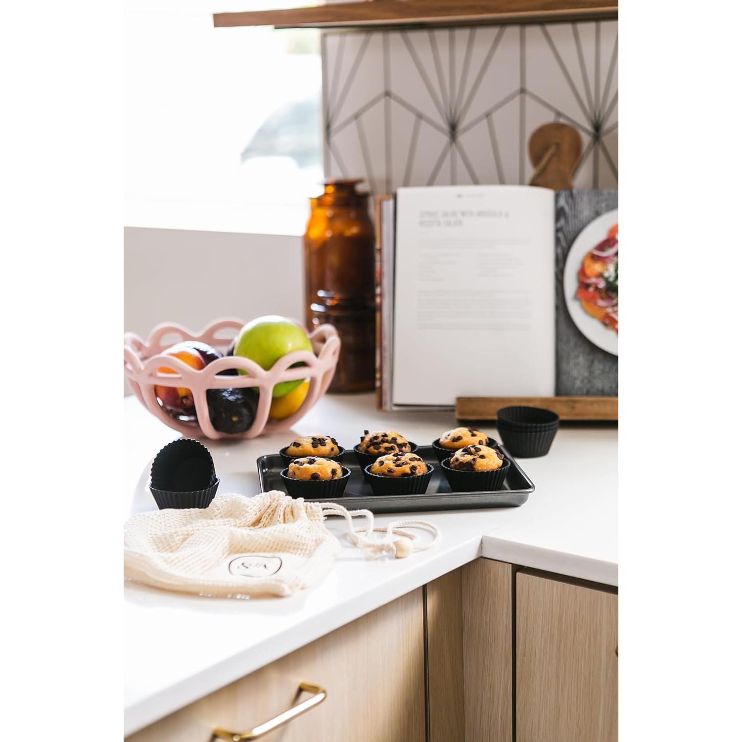 Tazas de Hornear de Silicona La Cocina de Silicona 12 Pzas