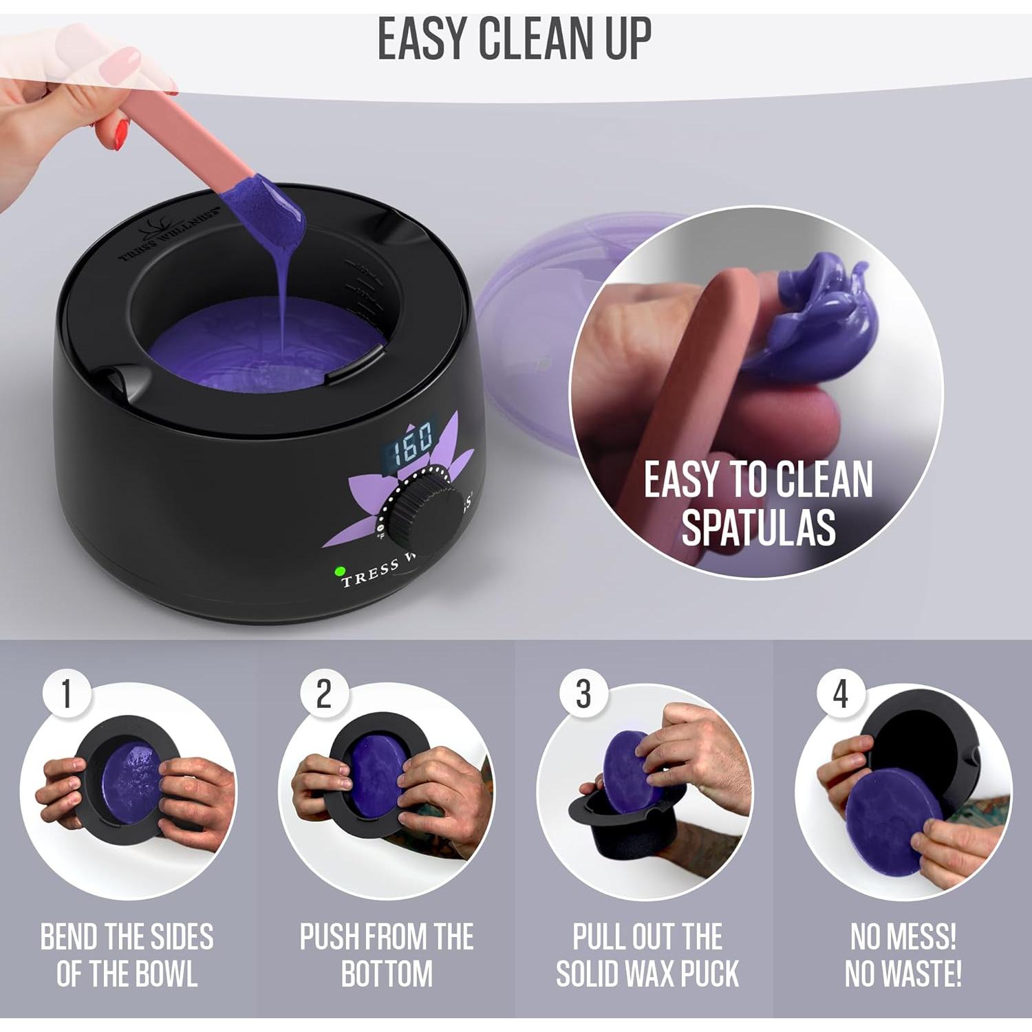 Forro de silicona Tress Wellness con espátulas - Negro