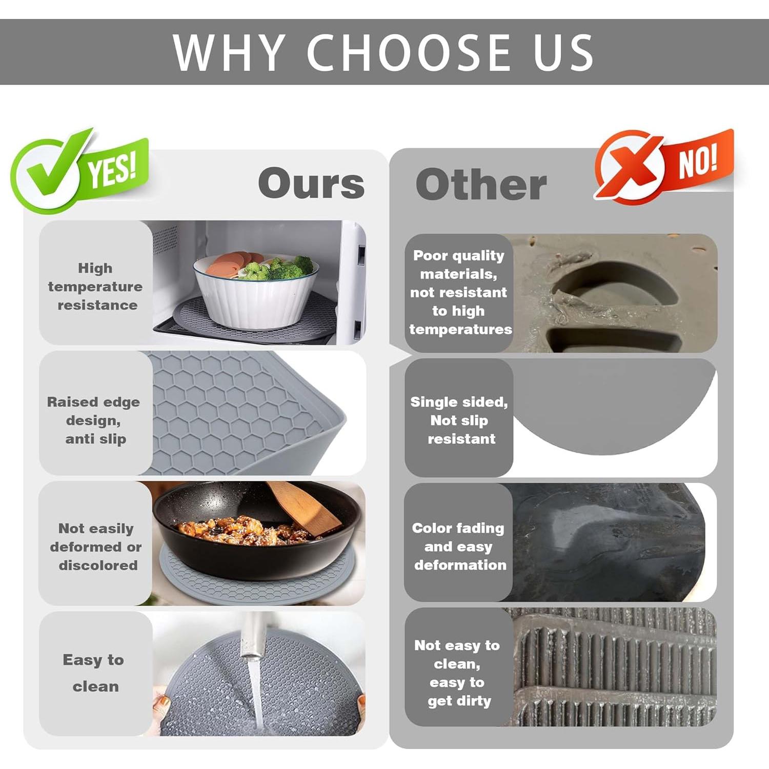 Tapete de Silicona Redondo To Encounter 30,48 cm - Juego de 2