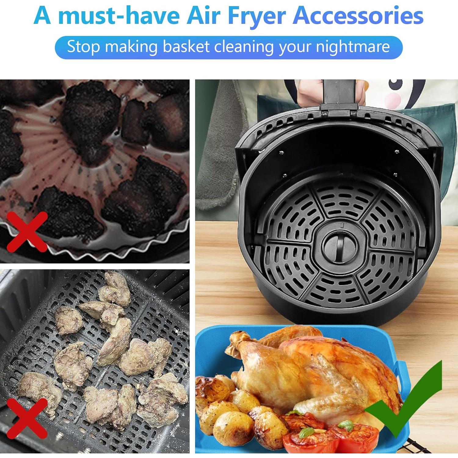 Forros de Silicona REY&SHAW para Freidora de Aire 9" - 2 Piezas