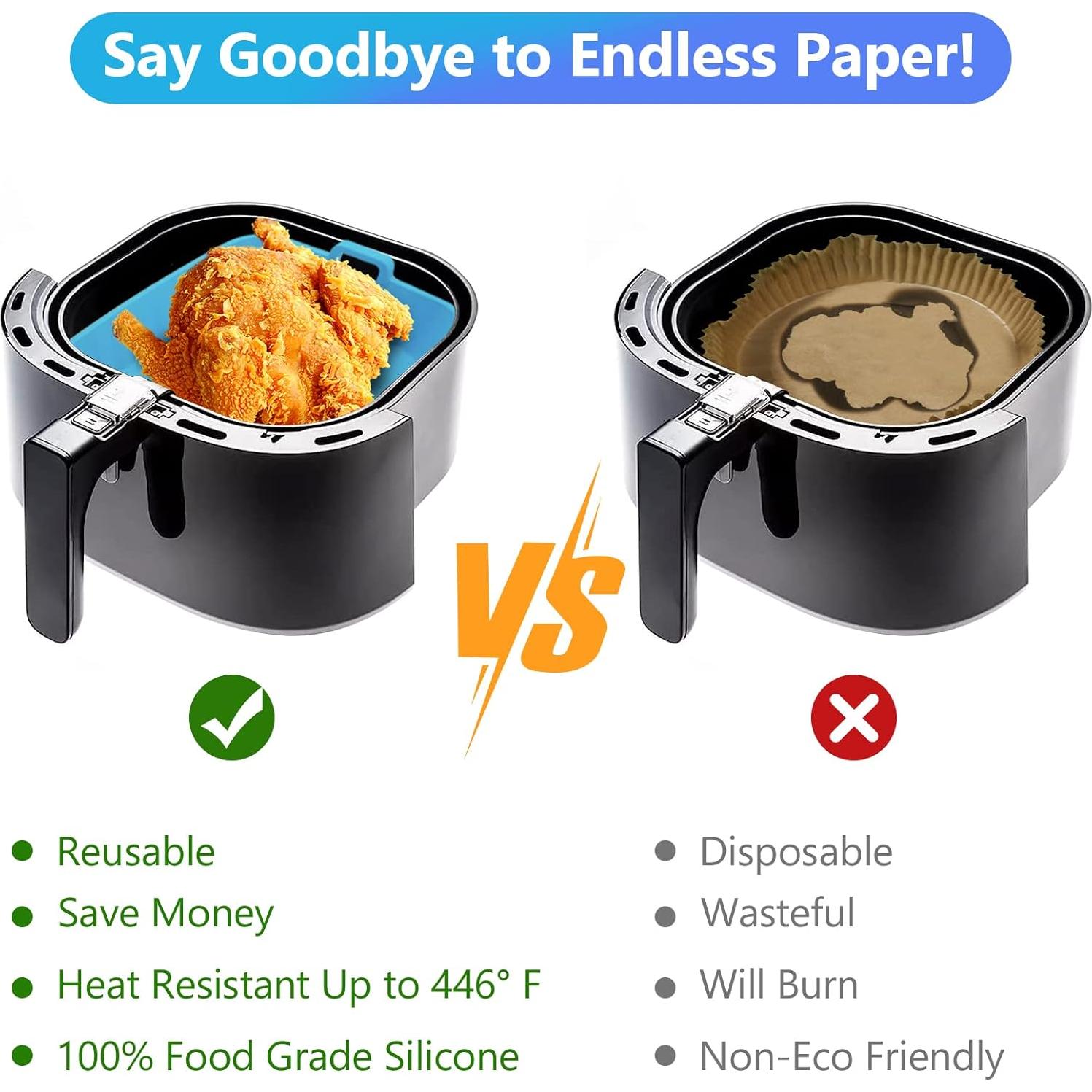 Forros de Silicona REY&SHAW para Freidora de Aire 9" - 2 Piezas