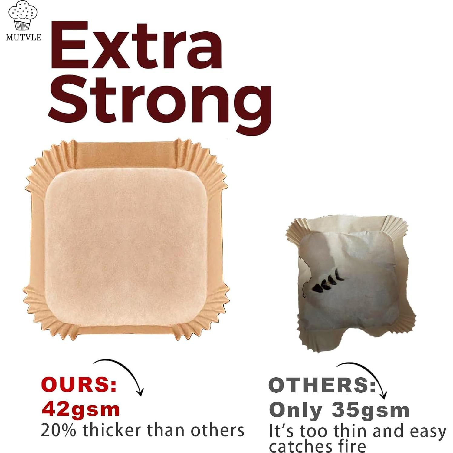 Forros de papel desechables 9" Mutvle para freidora 125 piezas