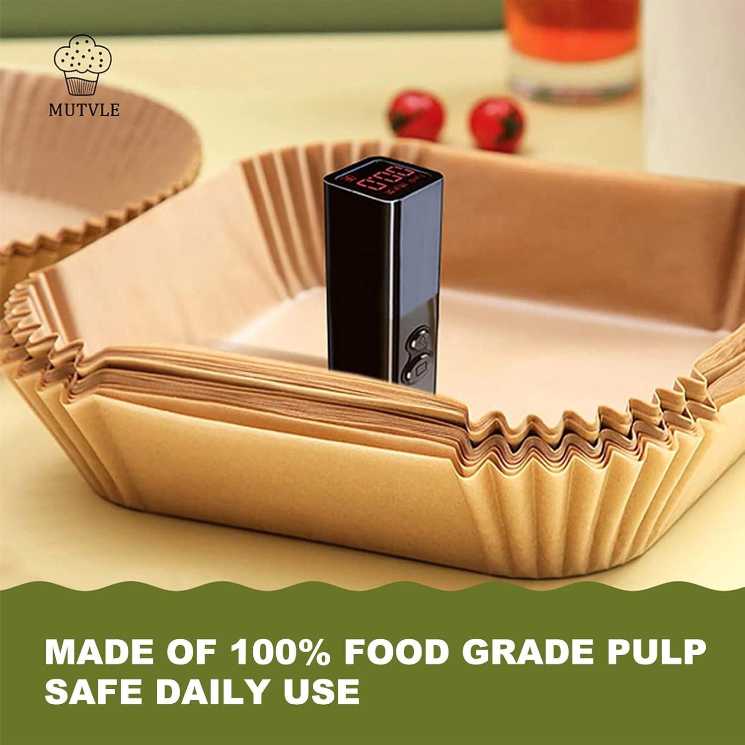 Forros de papel desechables 9" Mutvle para freidora 125 piezas