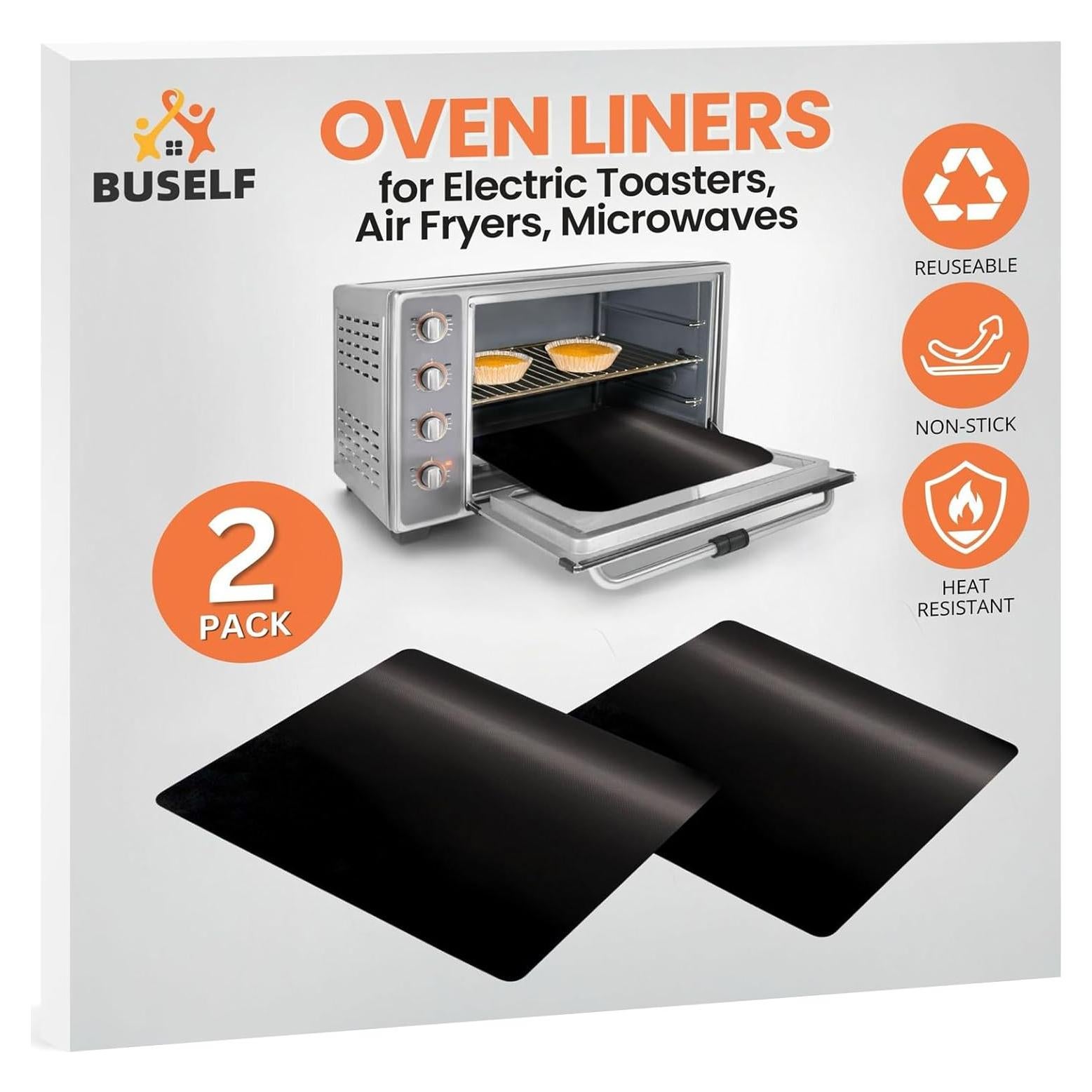 Forro Reutilizable Antiadherente para Horno Tostador 2 Pzas