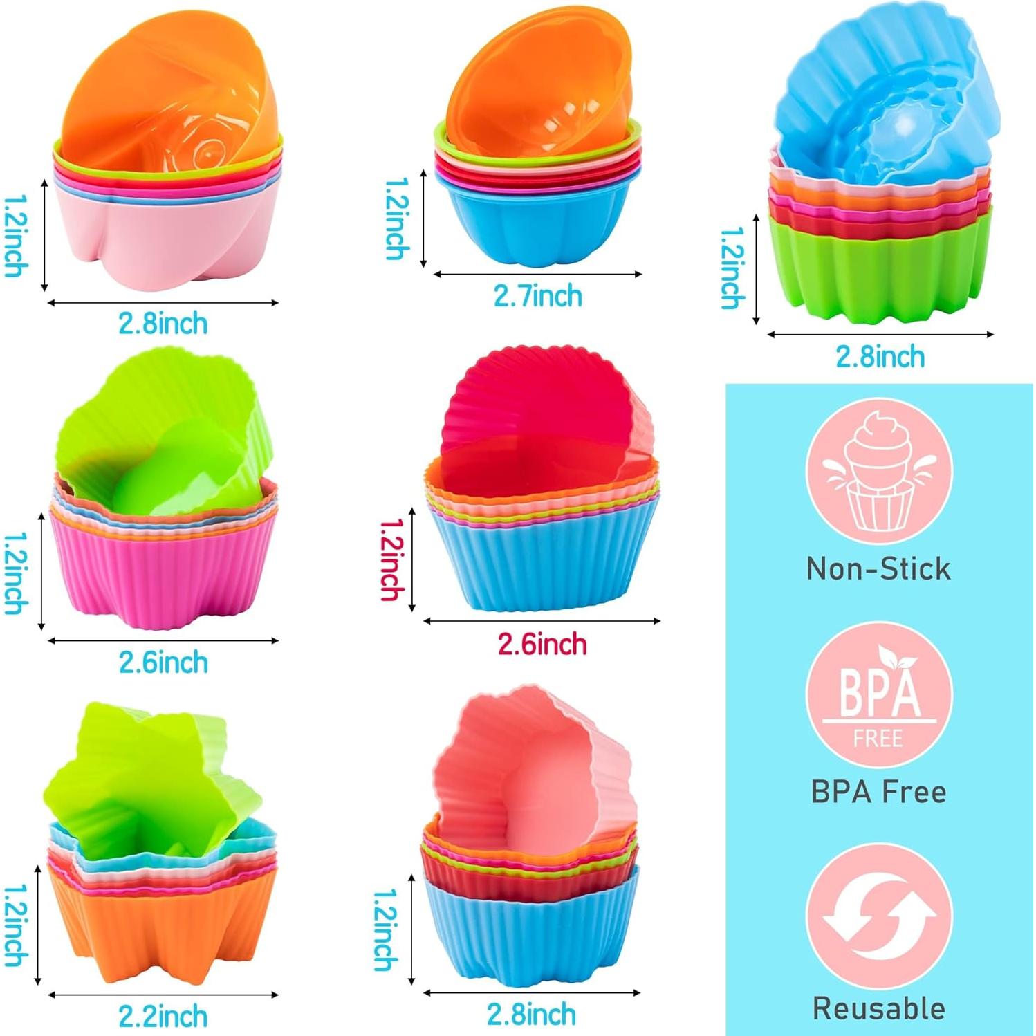 Set de 42 Moldes de Silicona R HORSE para Cupcakes Flor