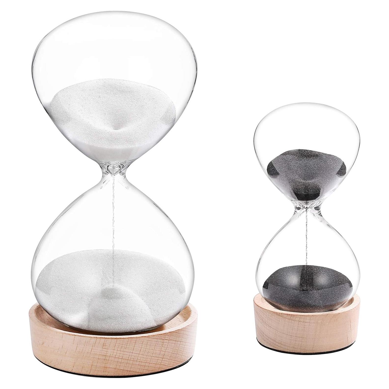 Reloj de Arena SuLiao 30 Min y 5 Min con Base de Madera
