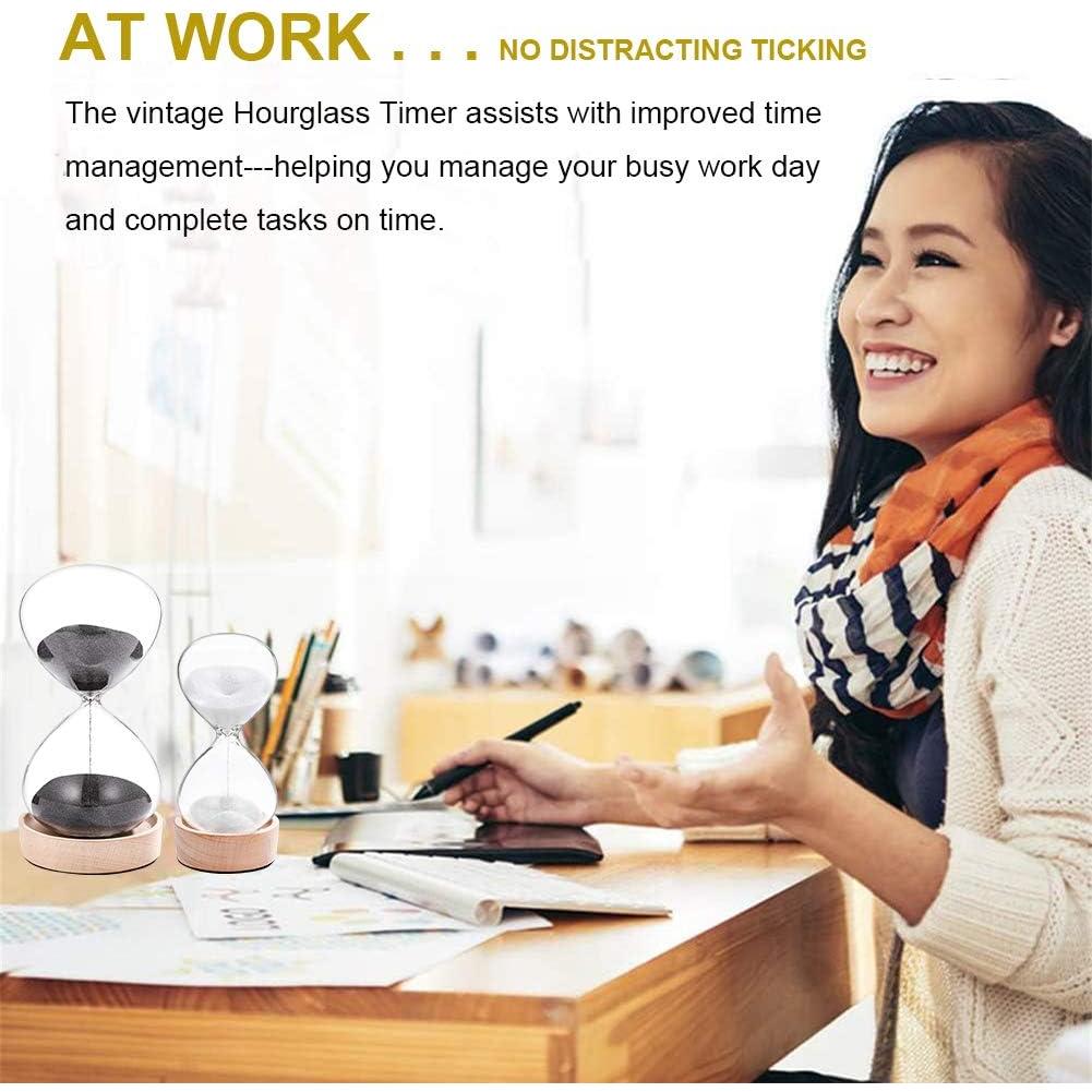Reloj de Arena SuLiao 30 Min y 5 Min con Base de Madera