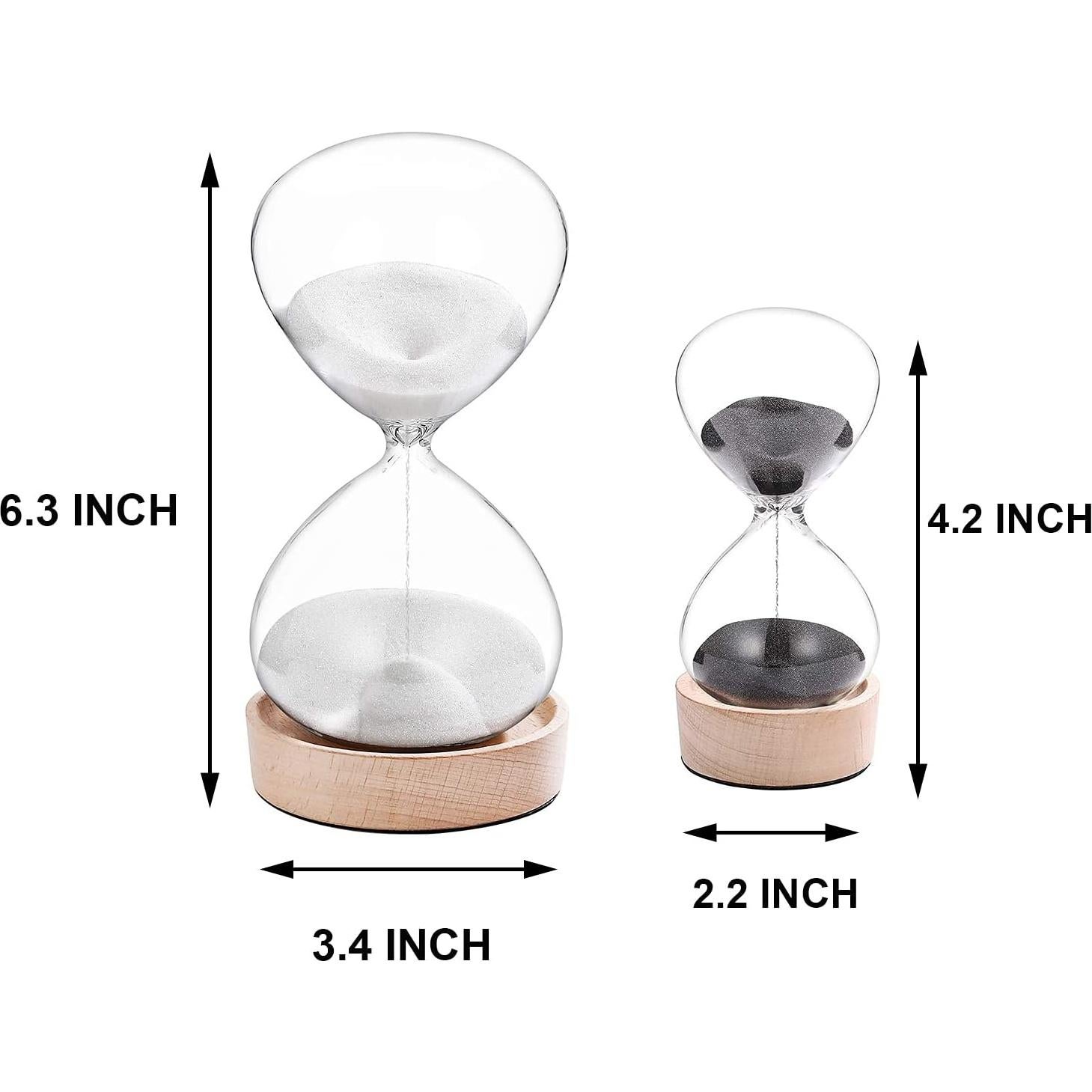 Reloj de Arena SuLiao 30 Min y 5 Min con Base de Madera