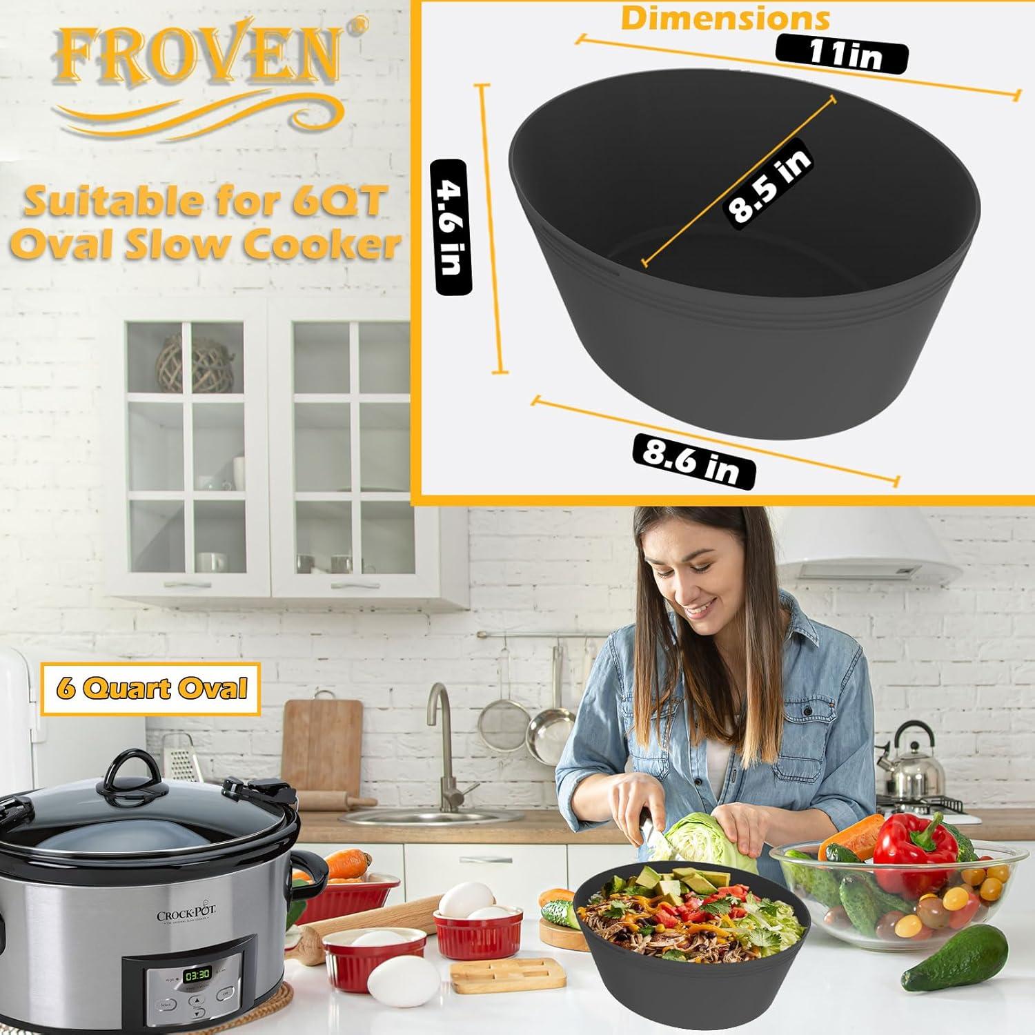 Forro de Silicona FROVEN para Olla de Cocción Lenta 6QT