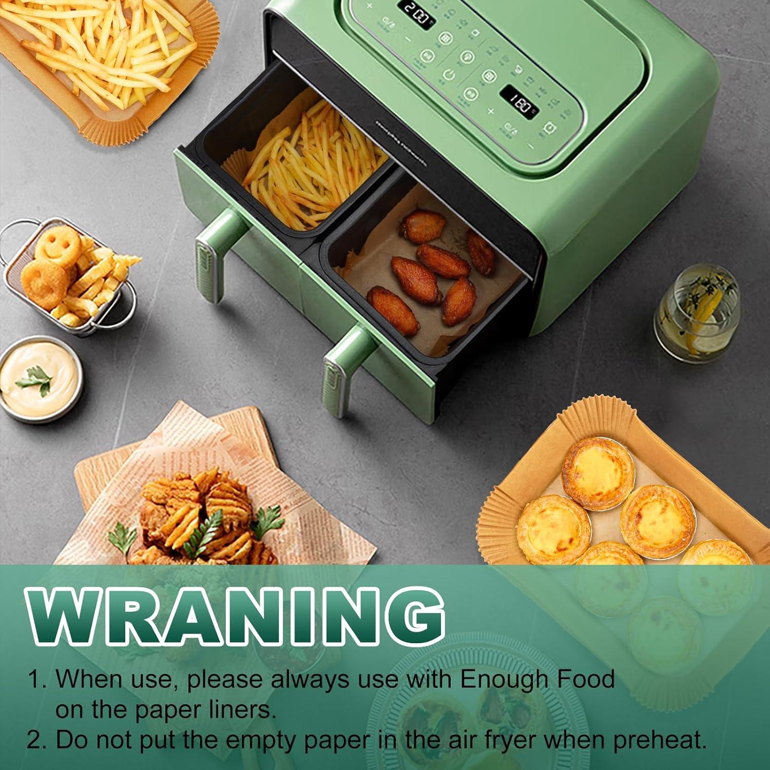 Papel Pergamino para Freidora de Aire Vailnd 50 Hojas 21.84x13.97 cm