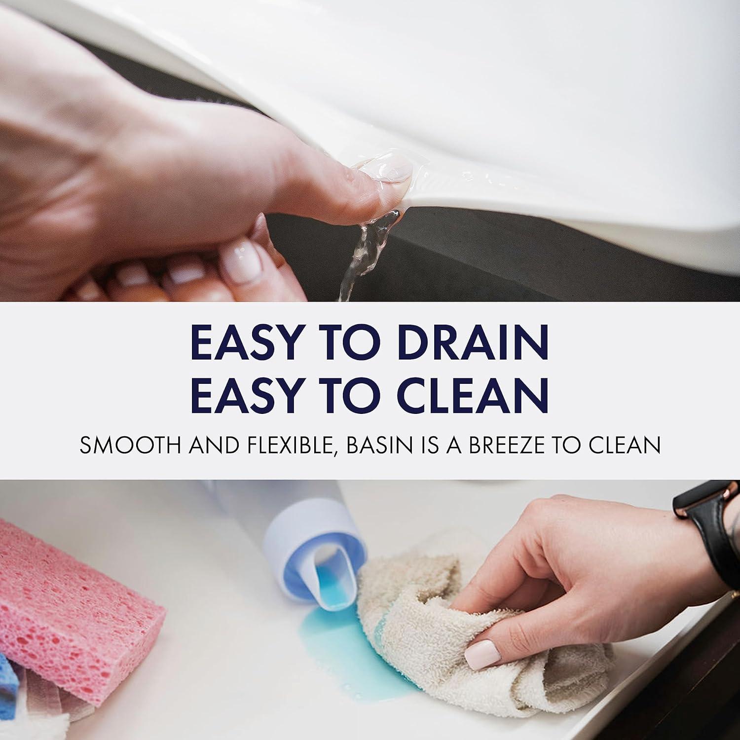 Tapete de Silicona BASIN para Bajo Fregadero Gris 55.88x87.63 cm