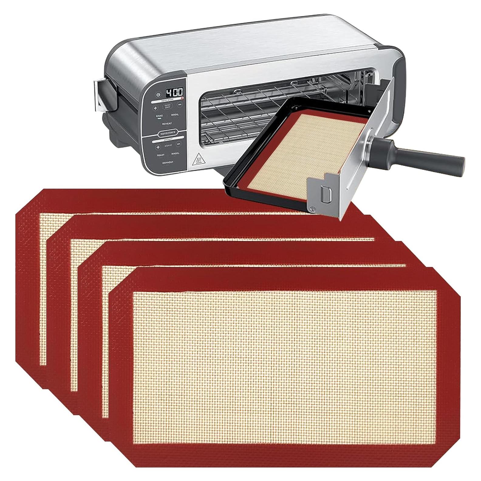 Paquete de 4 Tapetes de Silicona Reutilizables YEXEXINM 24.3x14.2cm