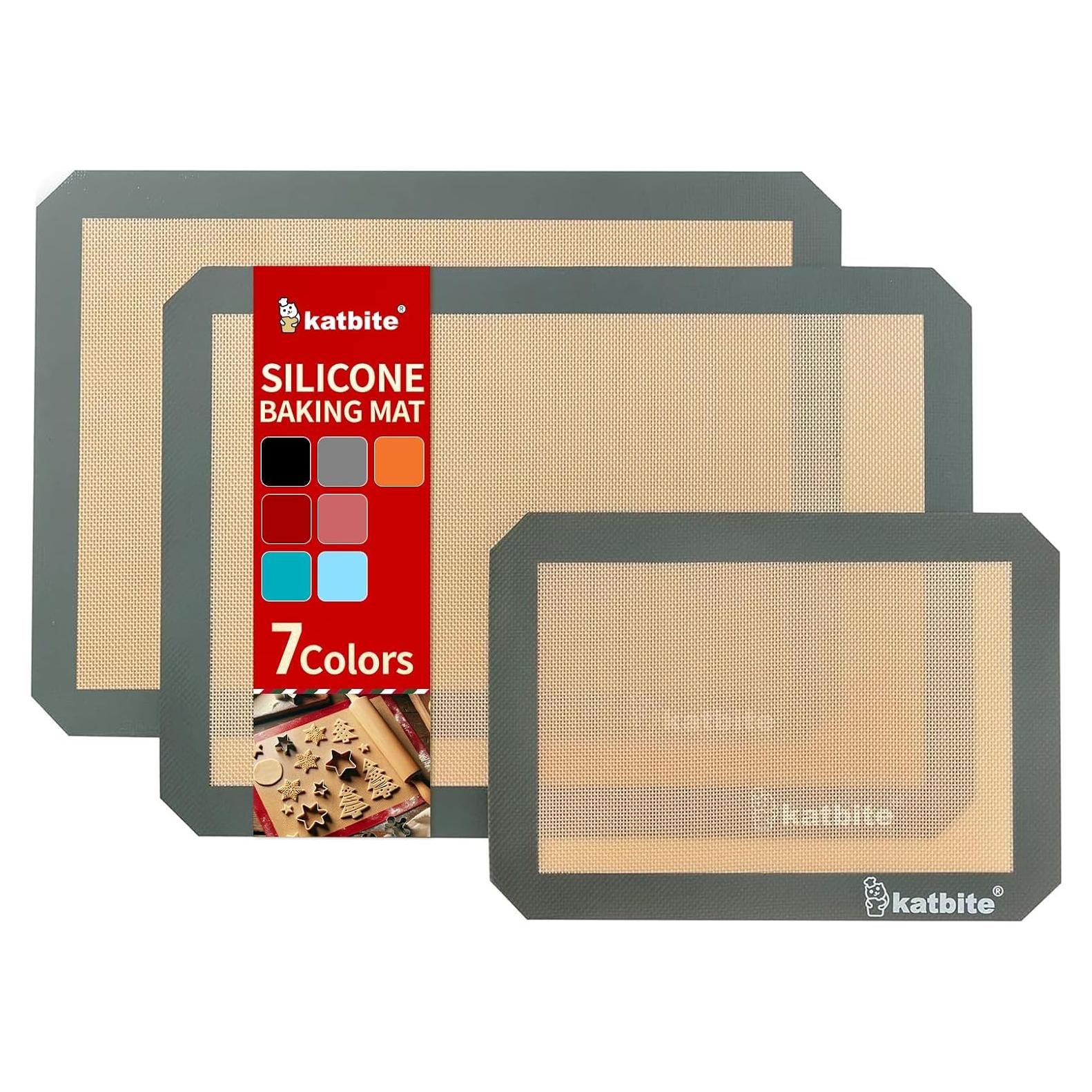 Set de 3 Alfombrillas de Silicona para Hornear Katbite