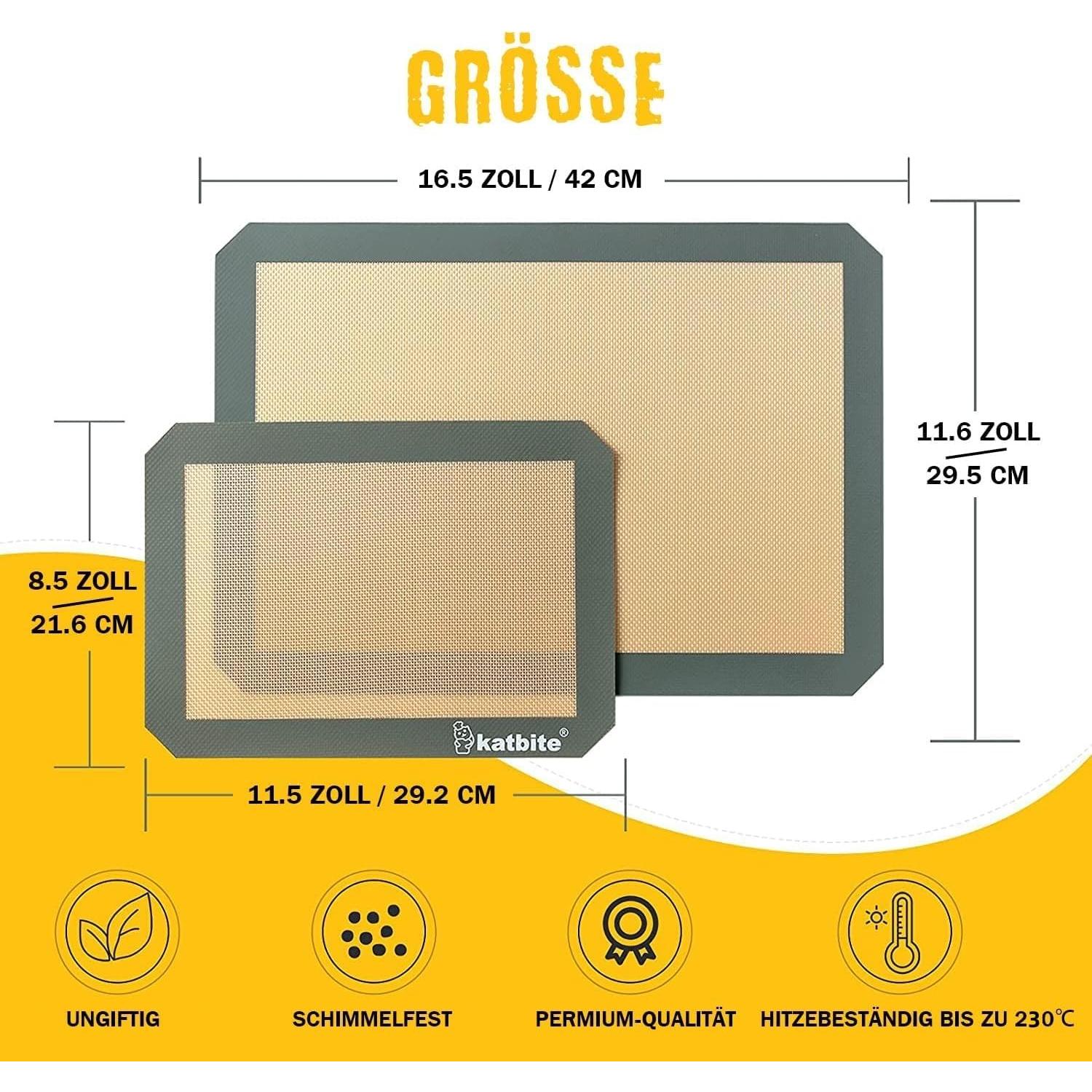 Set de 3 Alfombrillas de Silicona para Hornear Katbite