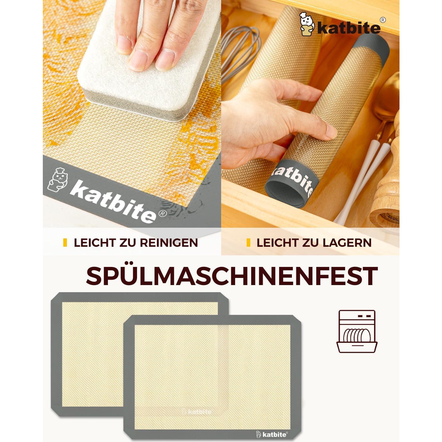 Set de 3 Alfombrillas de Silicona para Hornear Katbite