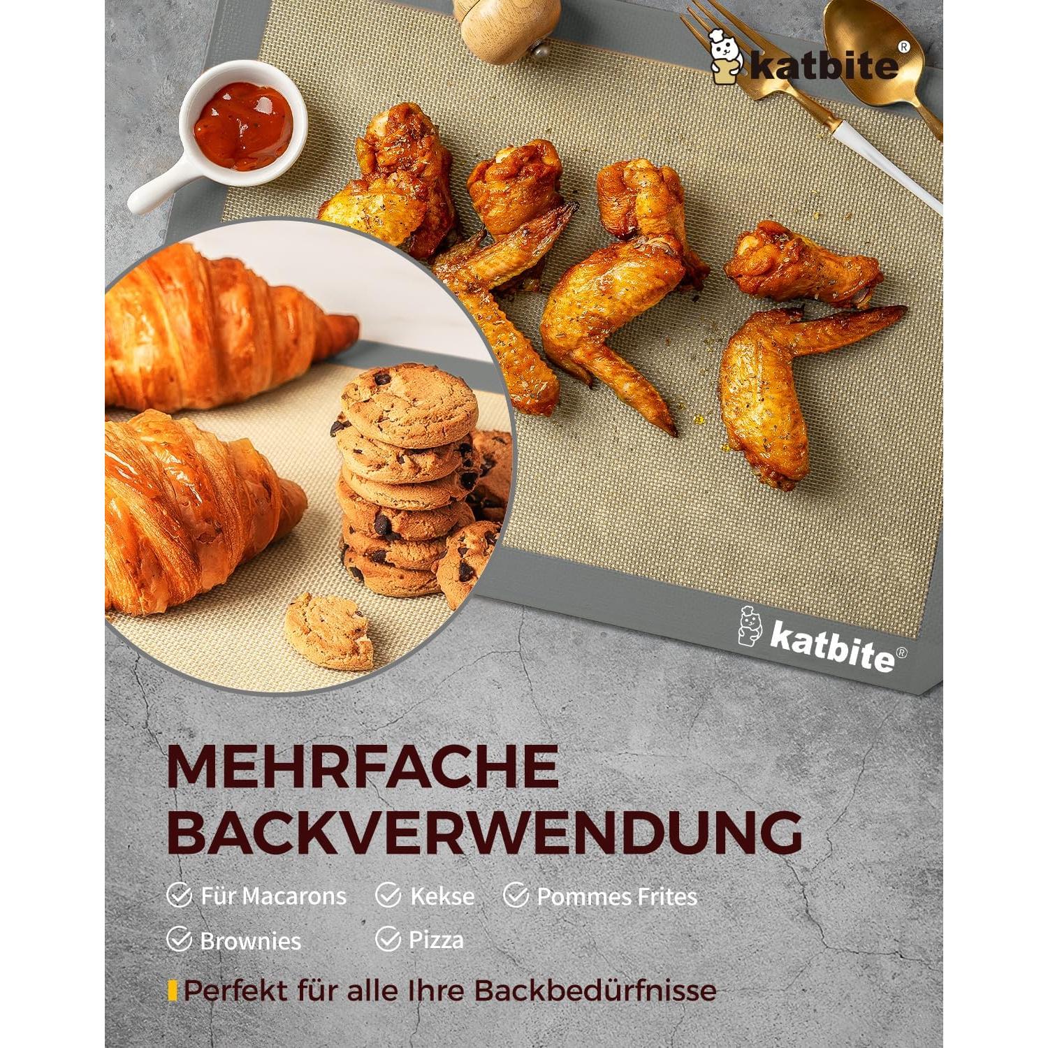 Set de 3 Alfombrillas de Silicona para Hornear Katbite