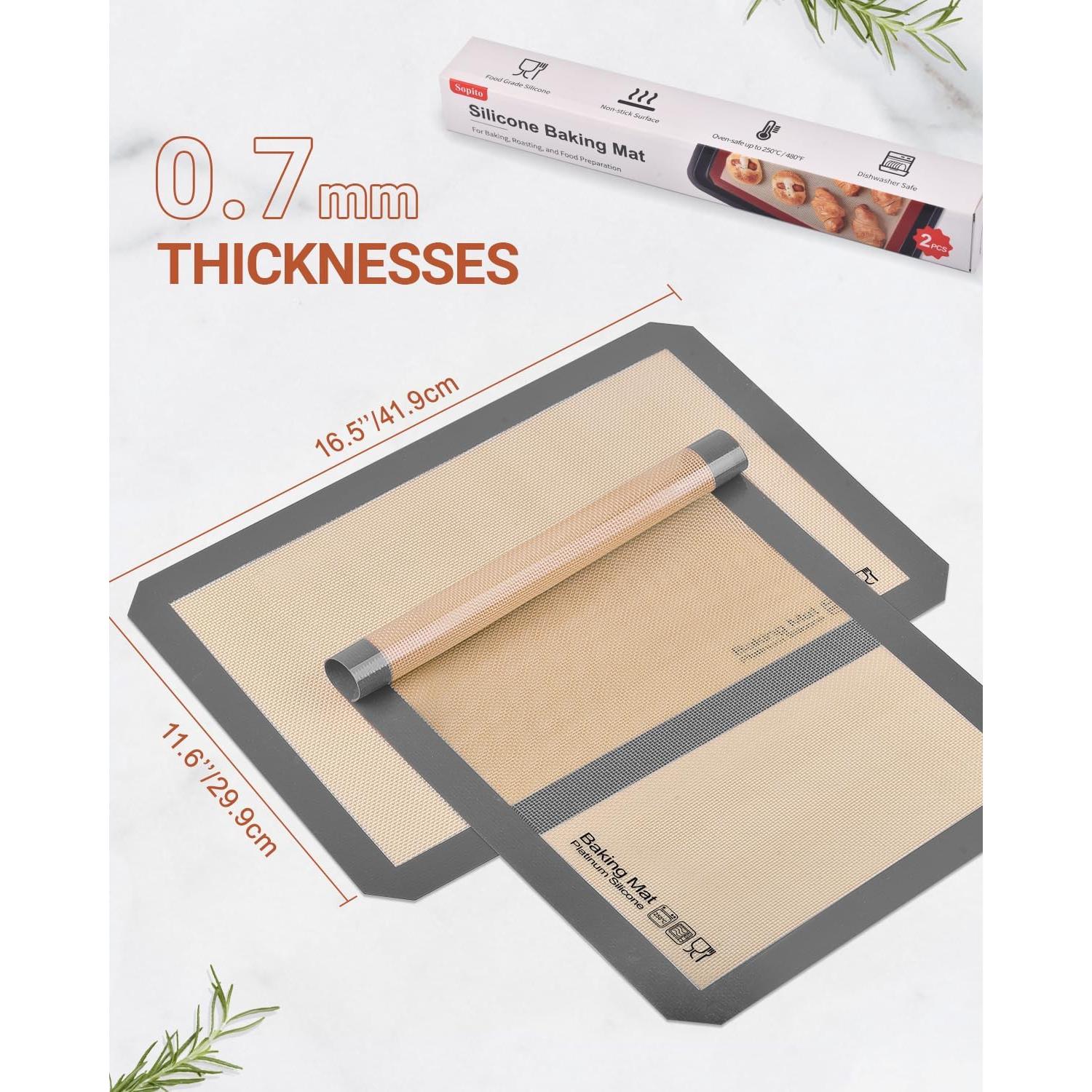 Alfombrilla de Hornear Silicona Sopito 41.9x29.5cm 2 PCS