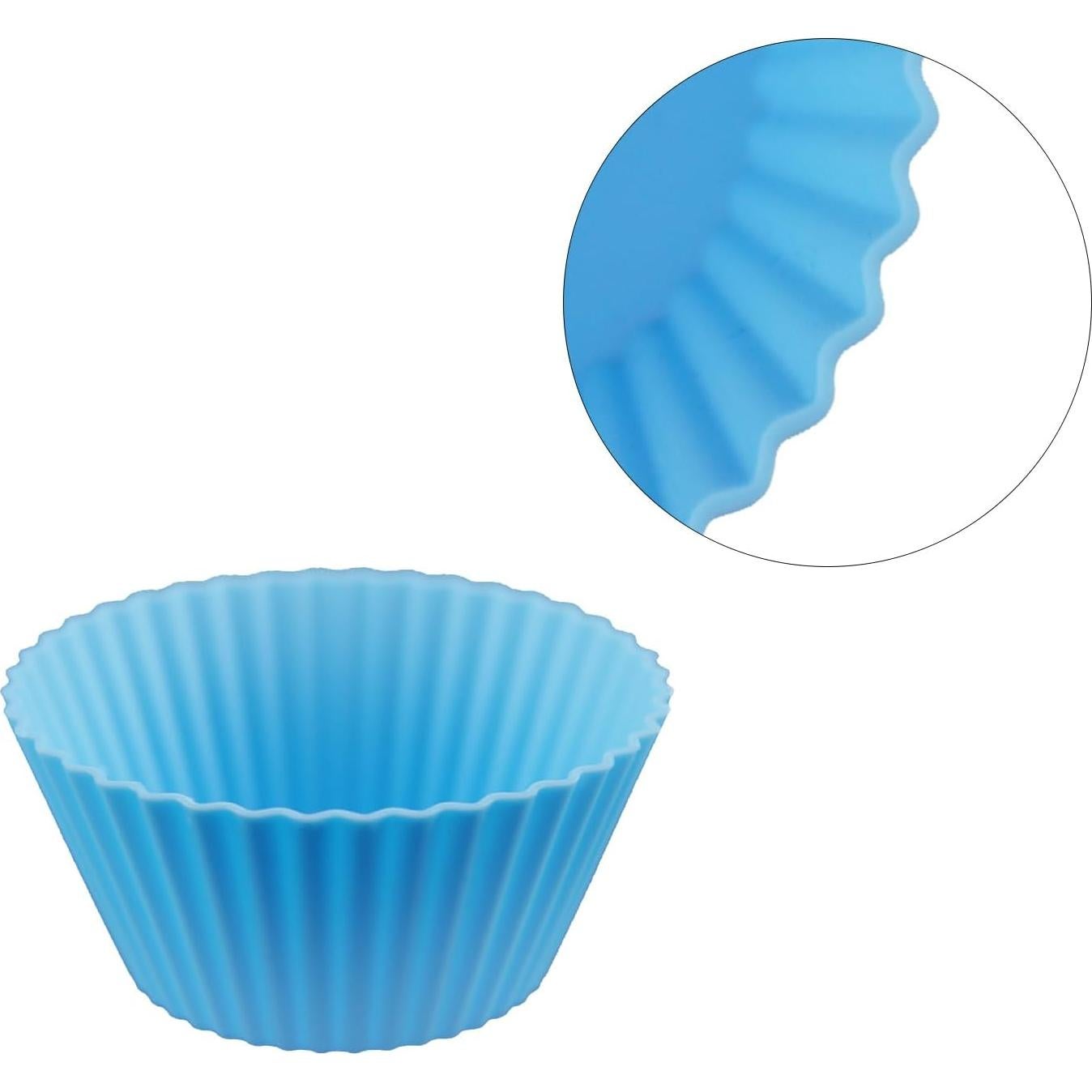 Tazas de Hornear de Silicona YOLCAR 24 Piezas Reutilizables