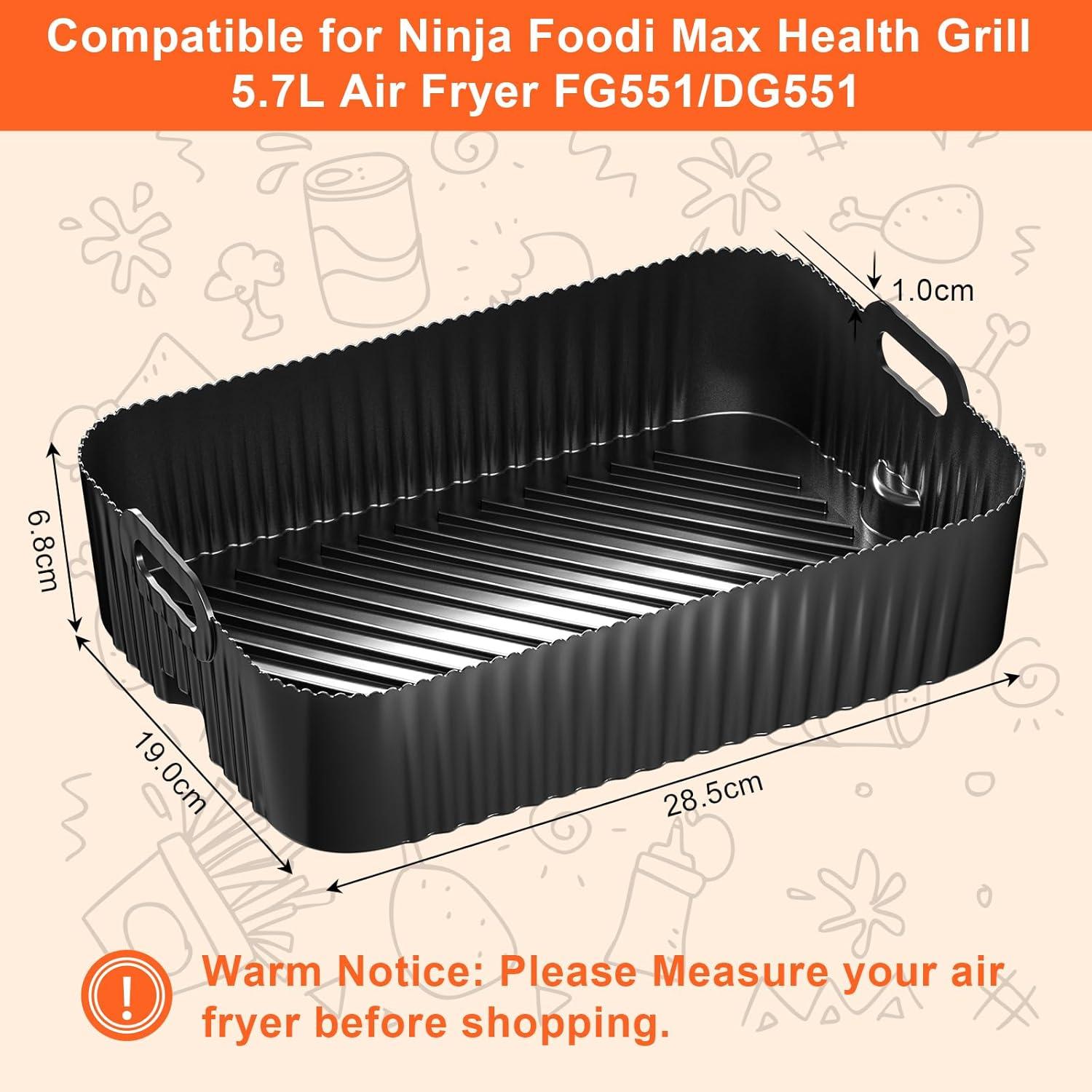 Forro de Silicona Antiadherente HUIRUSO para Freidora Ninja 5.7L