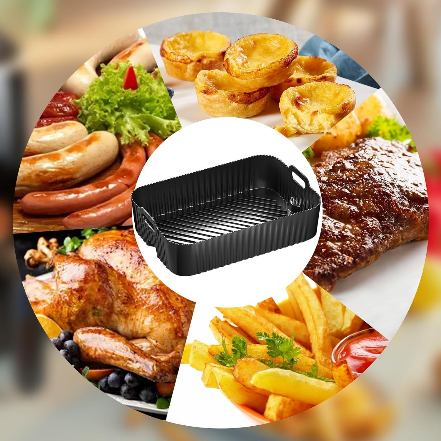 Forro de Silicona Antiadherente HUIRUSO para Freidora Ninja 5.7L