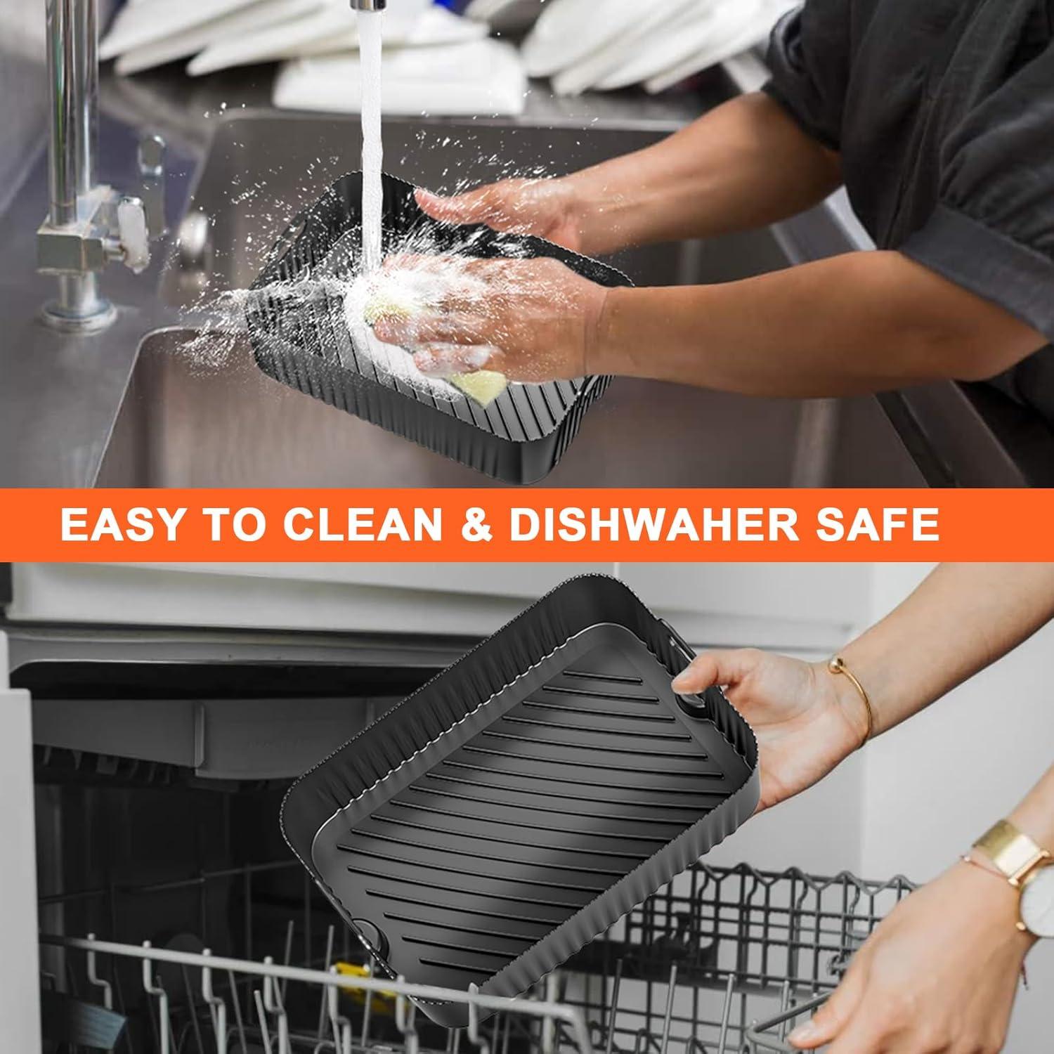 Forro de Silicona Antiadherente HUIRUSO para Freidora Ninja 5.7L