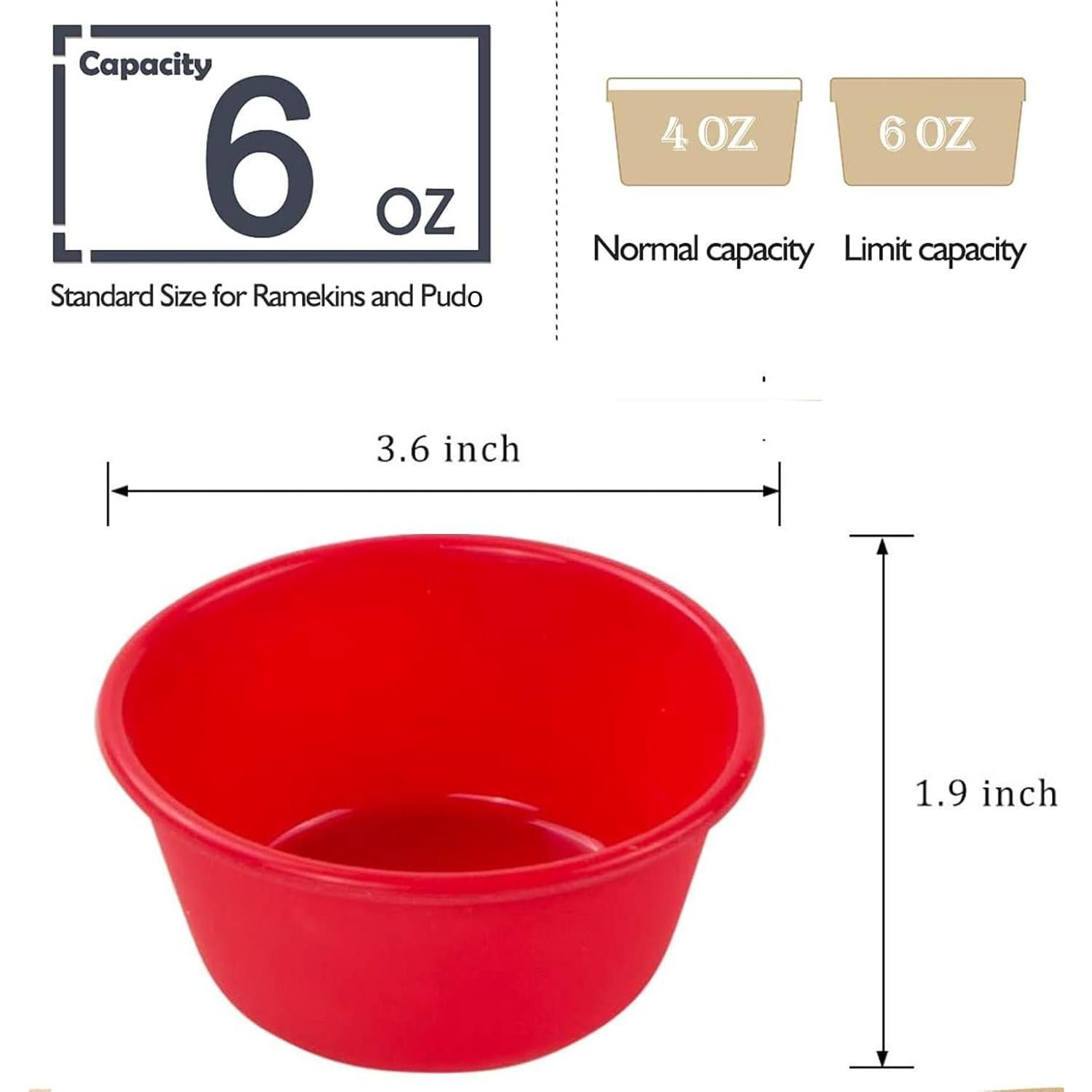 Conjunto 8 tazas silicona Webake 3.5" reutilizables