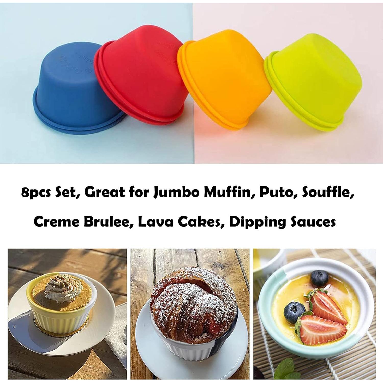 Conjunto 8 tazas silicona Webake 3.5" reutilizables