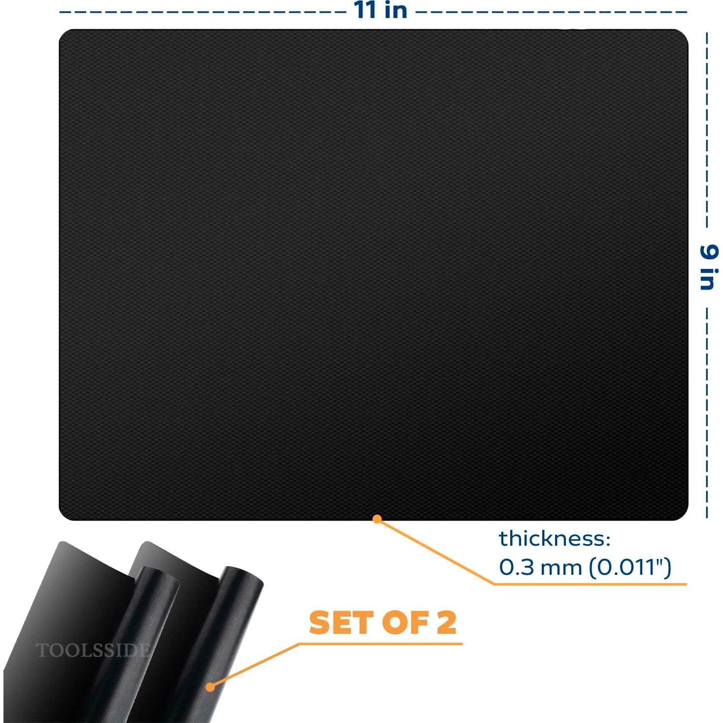 TOOLSSIDE Forros Antiadherentes para Horno 2 Pack 28x23 cm