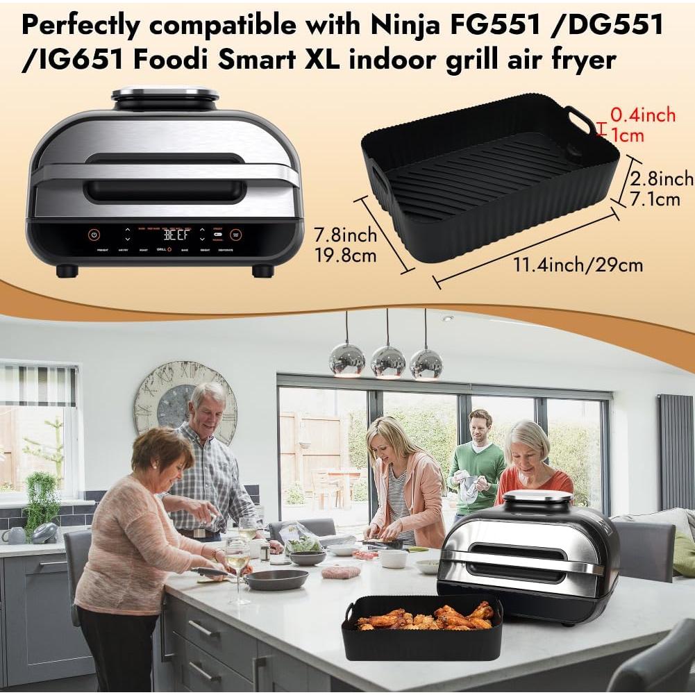 Forros de Silicona Reutilizables BYKITCHEN para Freidora Ninja XL