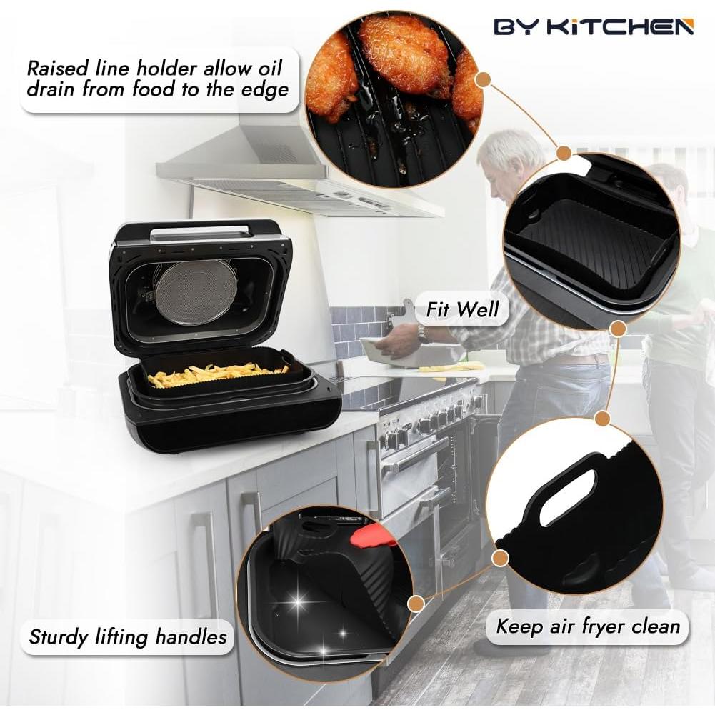 Forros de Silicona Reutilizables BYKITCHEN para Freidora Ninja XL