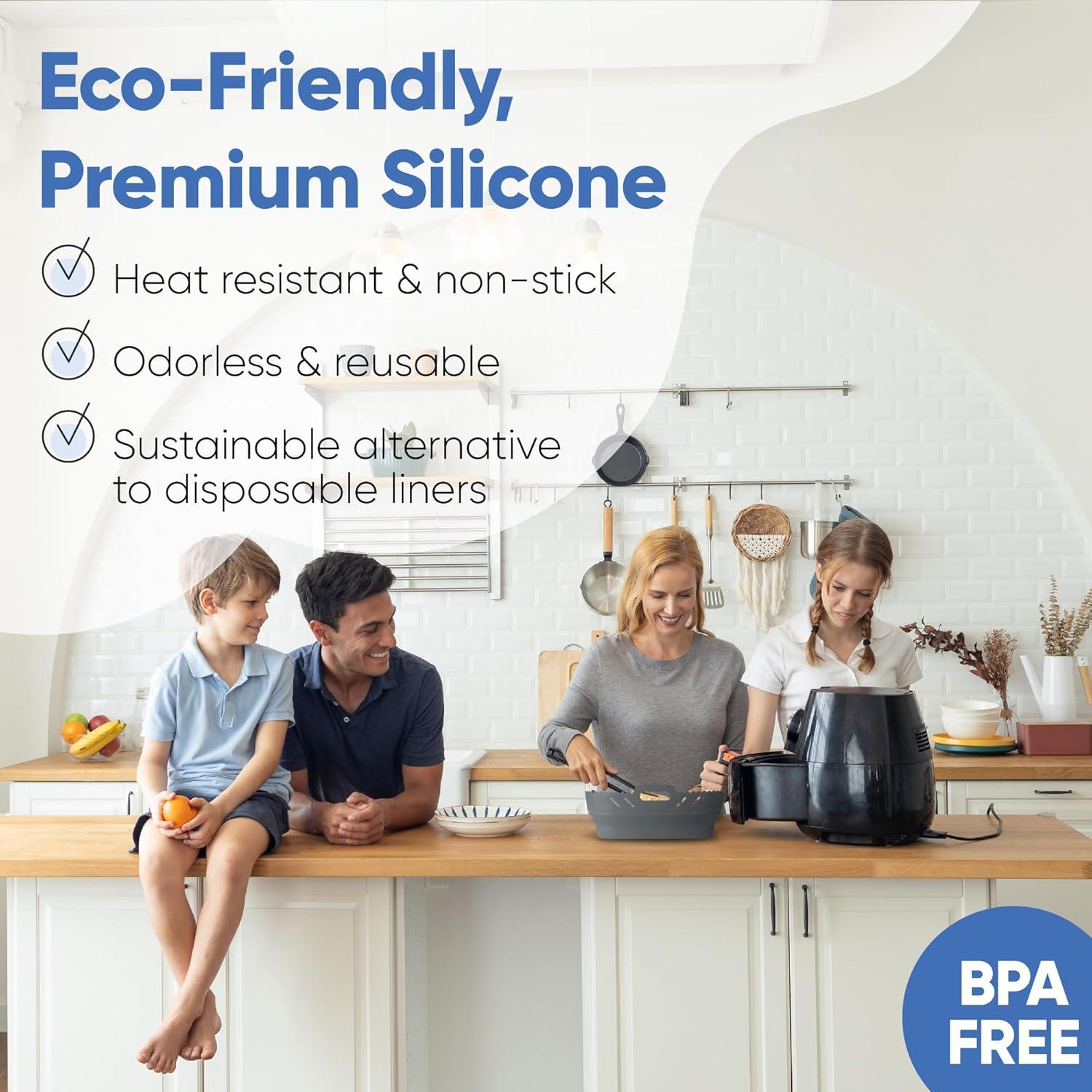 Forro de Silicona para Freidora de Aire 20.1 cm con Divisor