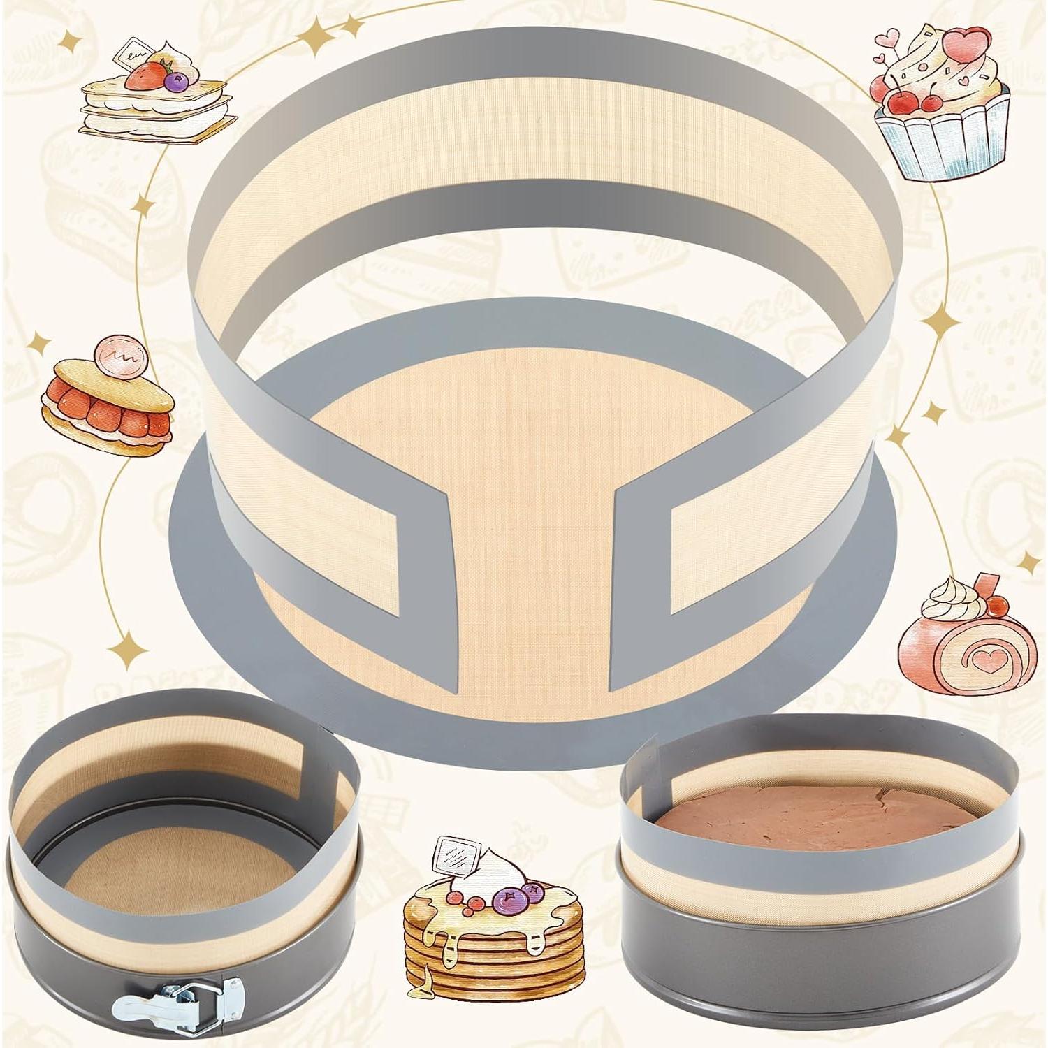 Honeydak Set de 3 Alfombrillas Silicona para Hornear 4-9 Pulgadas