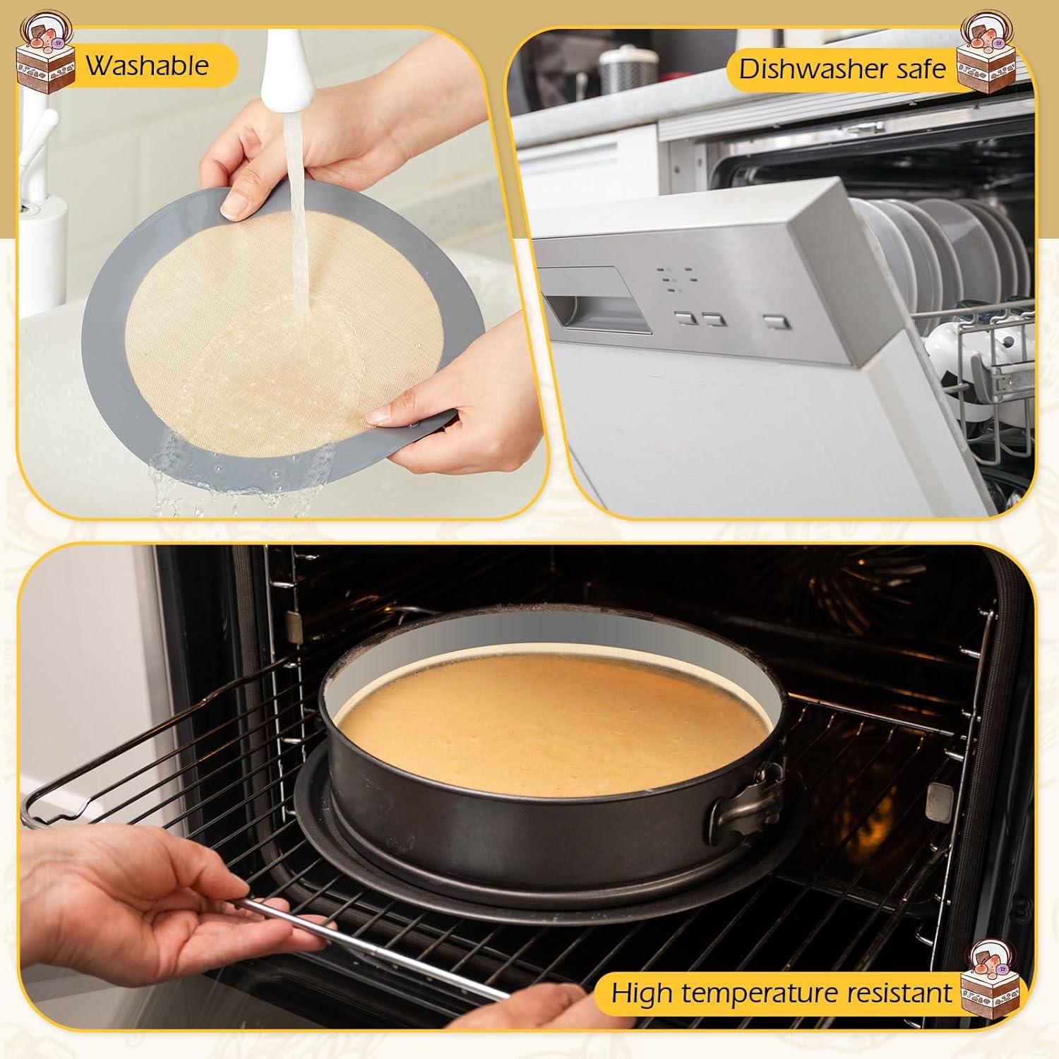 Honeydak Set de 3 Alfombrillas Silicona para Hornear 4-9 Pulgadas