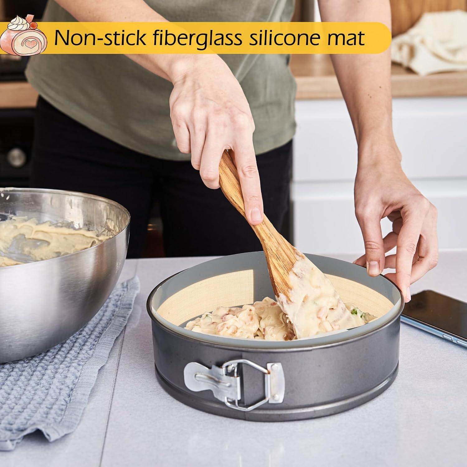 Honeydak Set de 3 Alfombrillas Silicona para Hornear 4-9 Pulgadas