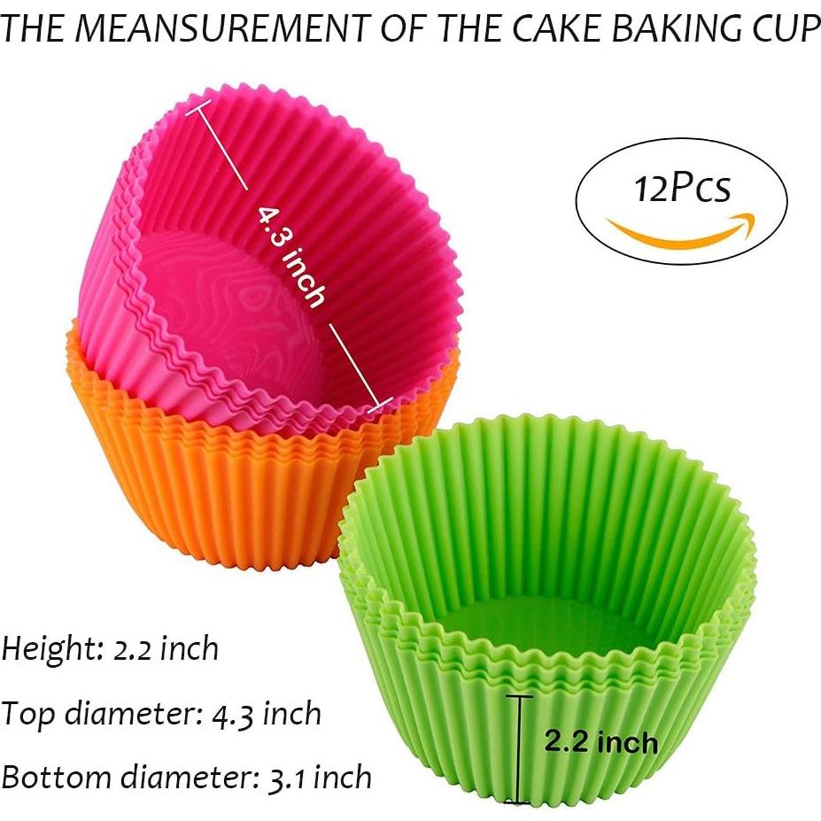 Tazas de Silicona Reutilizables Webake 10.8 cm 12 Piezas
