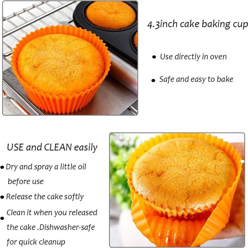 Tazas de Silicona Reutilizables Webake 10.8 cm 12 Piezas