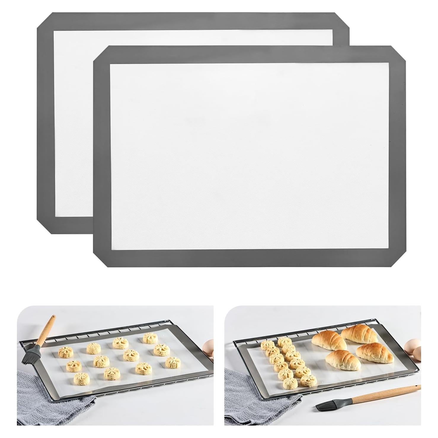 Tapete de Hornear de Silicona KitchenRaku, 2 Piezas Antiadherente