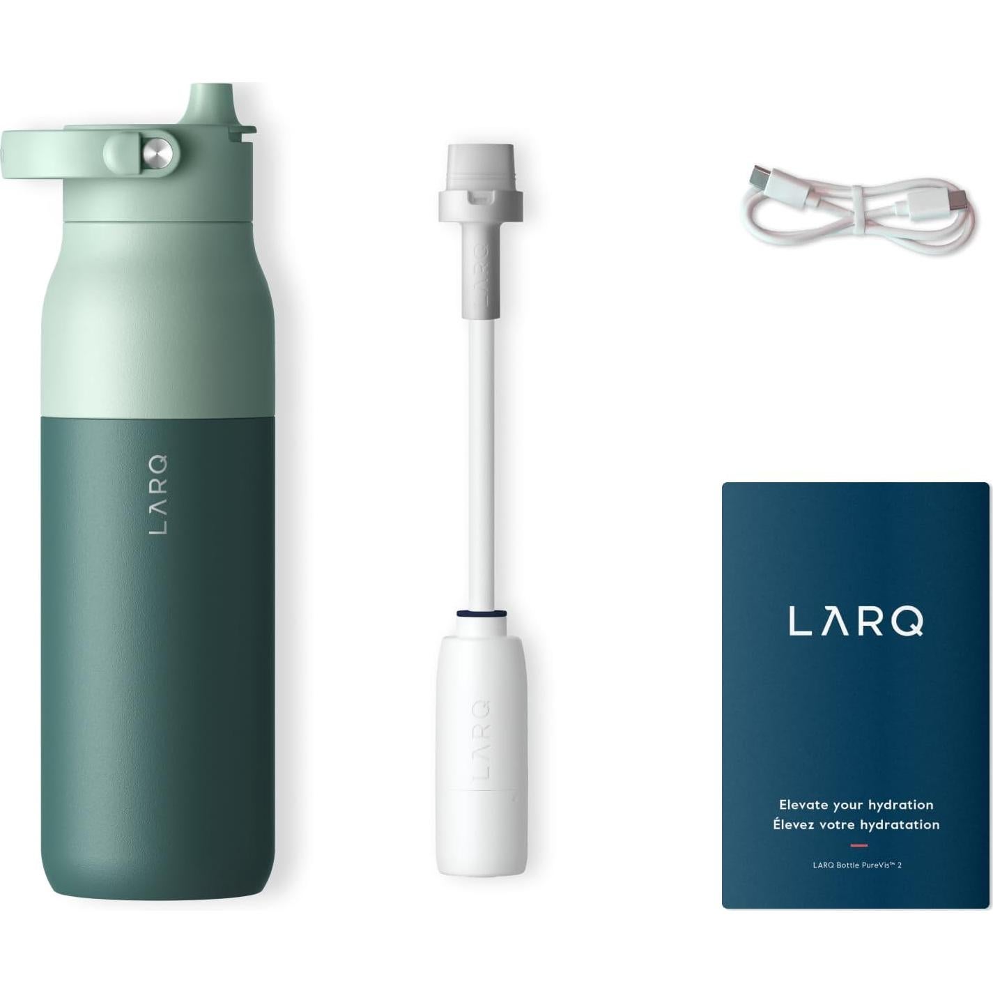 Botella Purificadora LARQ PureVis 2 UV 960ml Verde Eucalipto