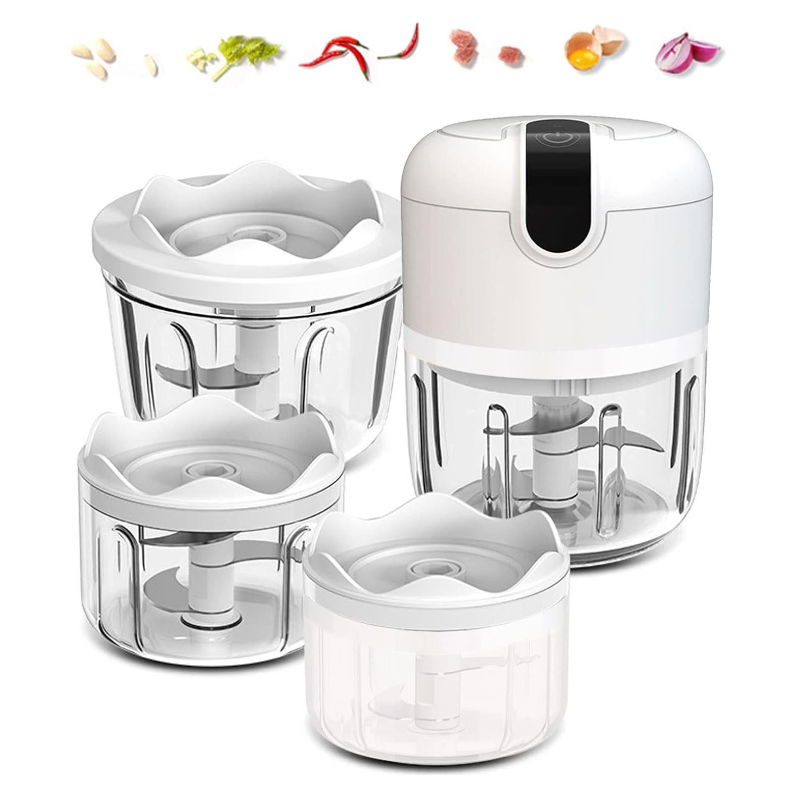 Picadora de Alimentos Mini Pogeair Inalámbrica 3 Tazas 100/250/350ml