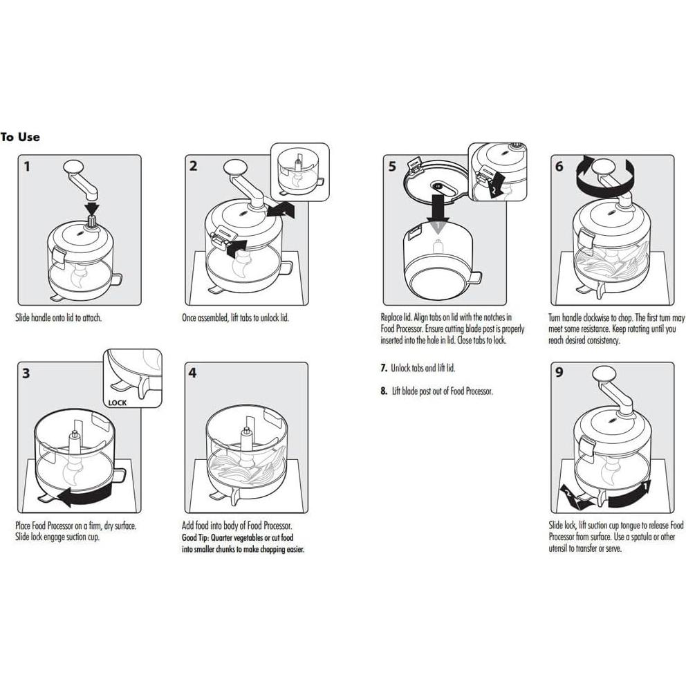 Procesador de Alimentos Manual OXO Good Grips 4 Tazas Acero Inoxidable