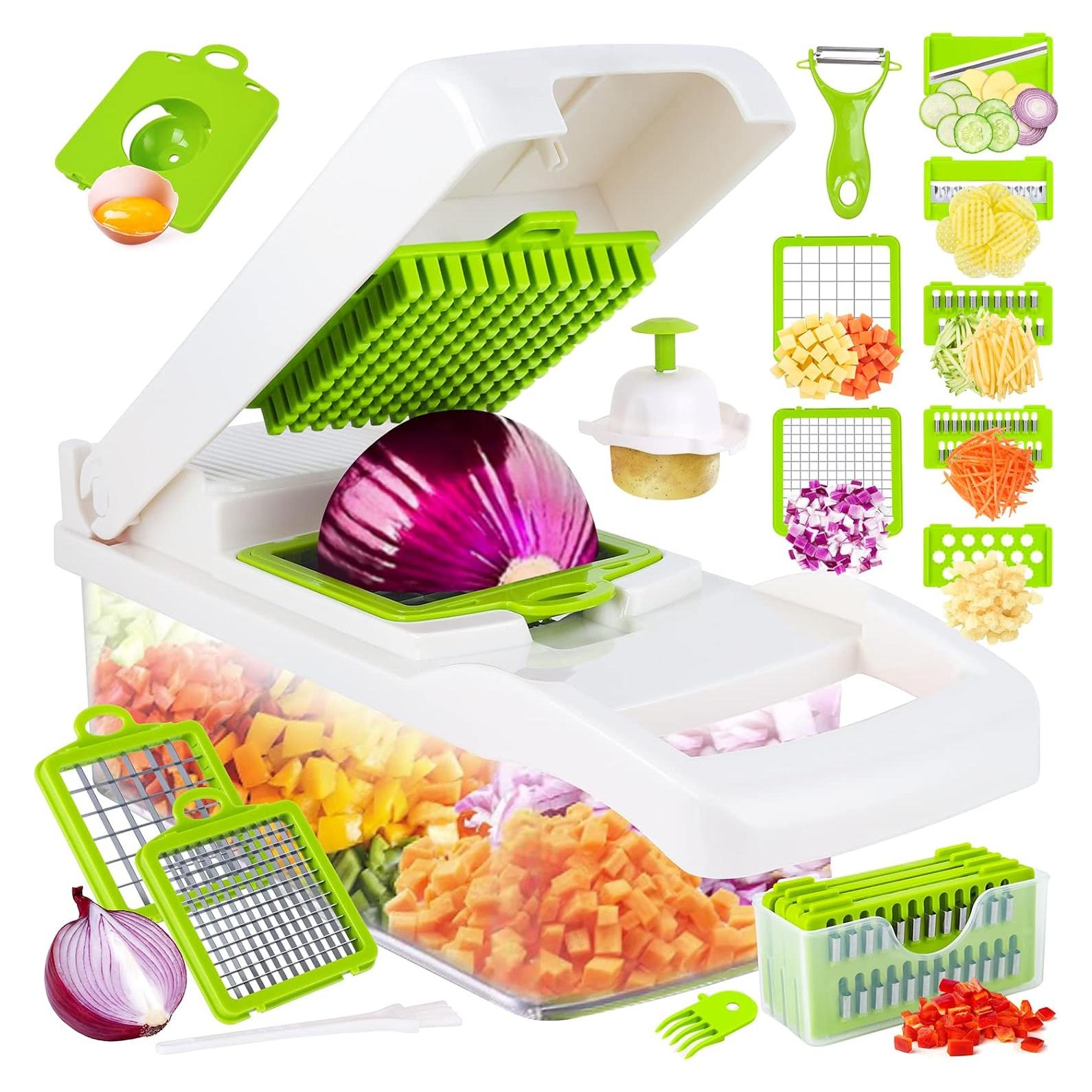 Cortador de Verduras SNIFITAR 14 en 1 Acero Inoxidable Blanco