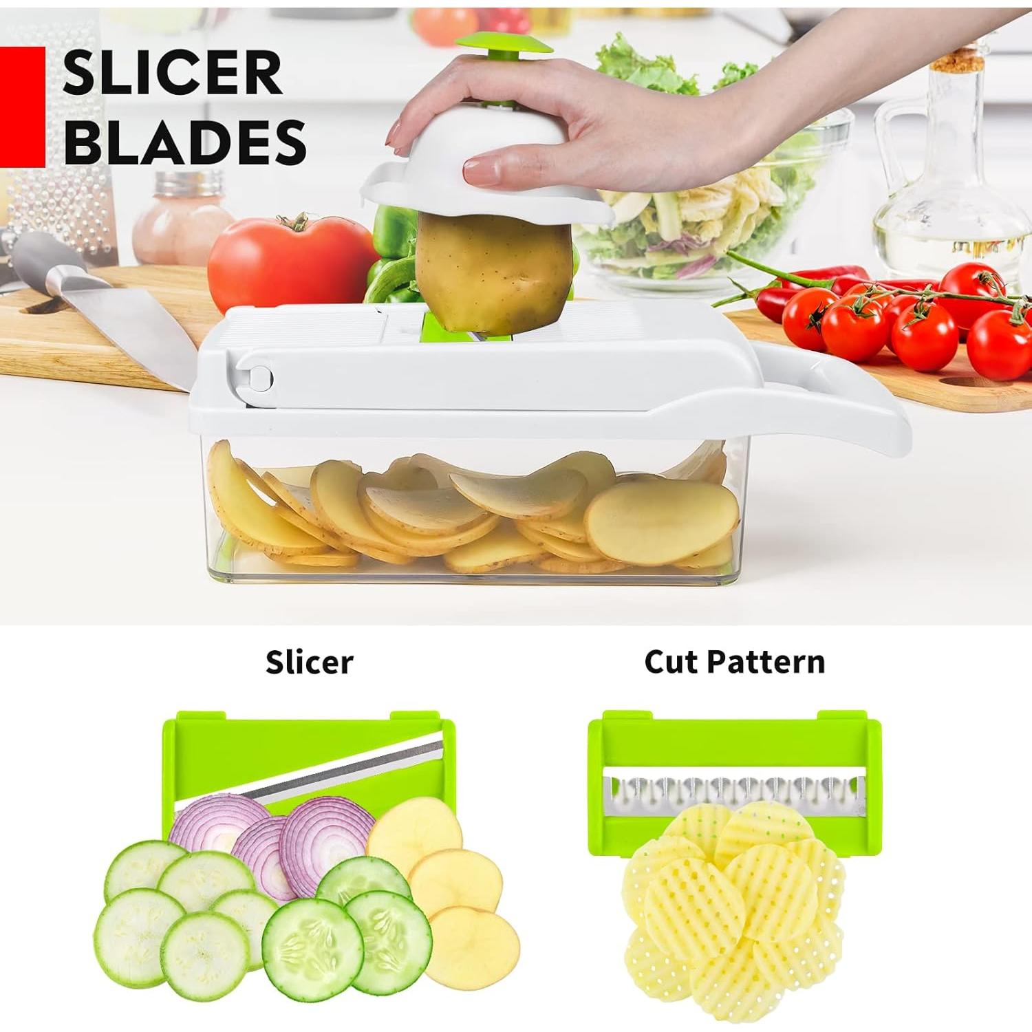 Cortador de Verduras SNIFITAR 14 en 1 Acero Inoxidable Blanco