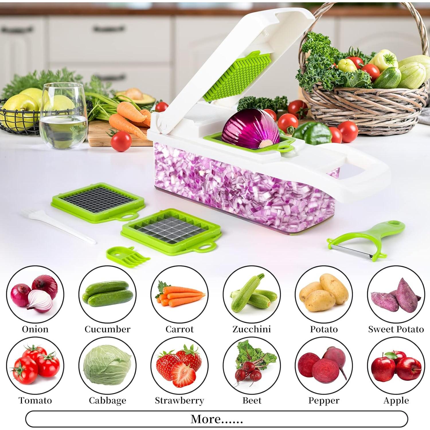 Cortador de Verduras SNIFITAR 14 en 1 Acero Inoxidable Blanco