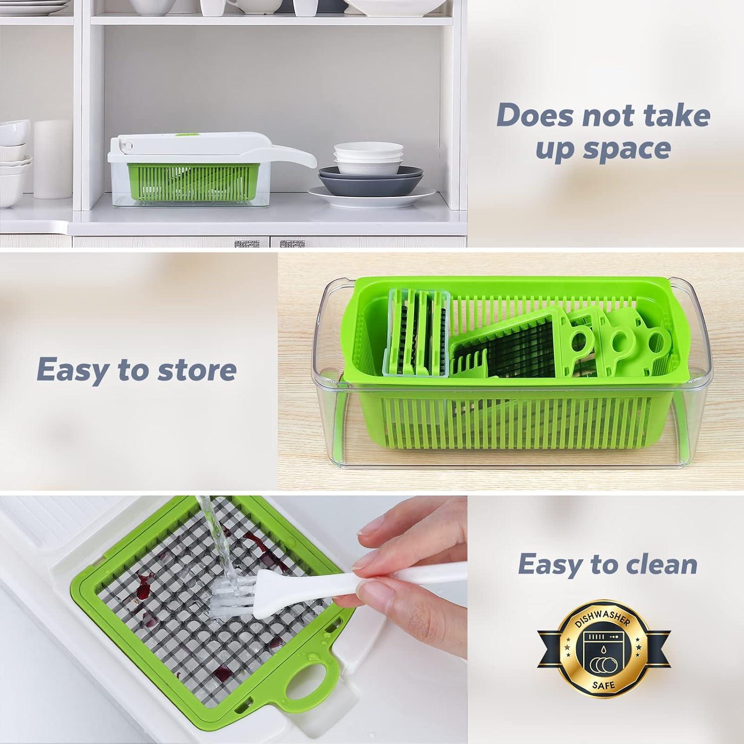 Cortador de Verduras SNIFITAR 14 en 1 Acero Inoxidable Blanco