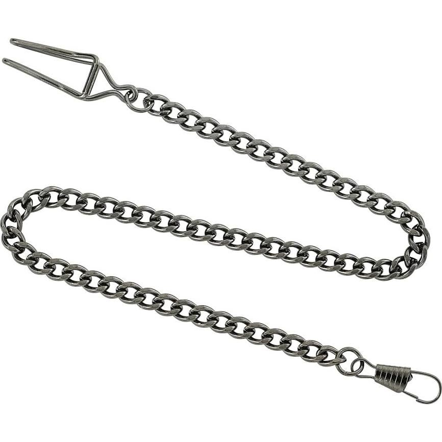 Reloj de bolsillo Gotham GWC15026B gunmetal 44mm con cadena