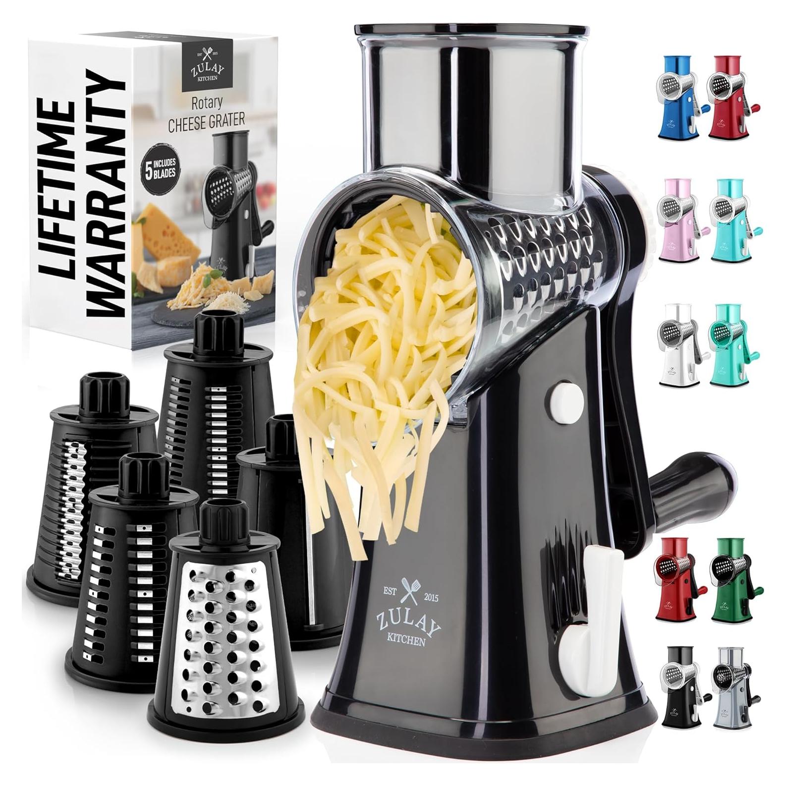 Rallador de Queso Rotativo Zulay Kitchen 5 Cuchillas Manual