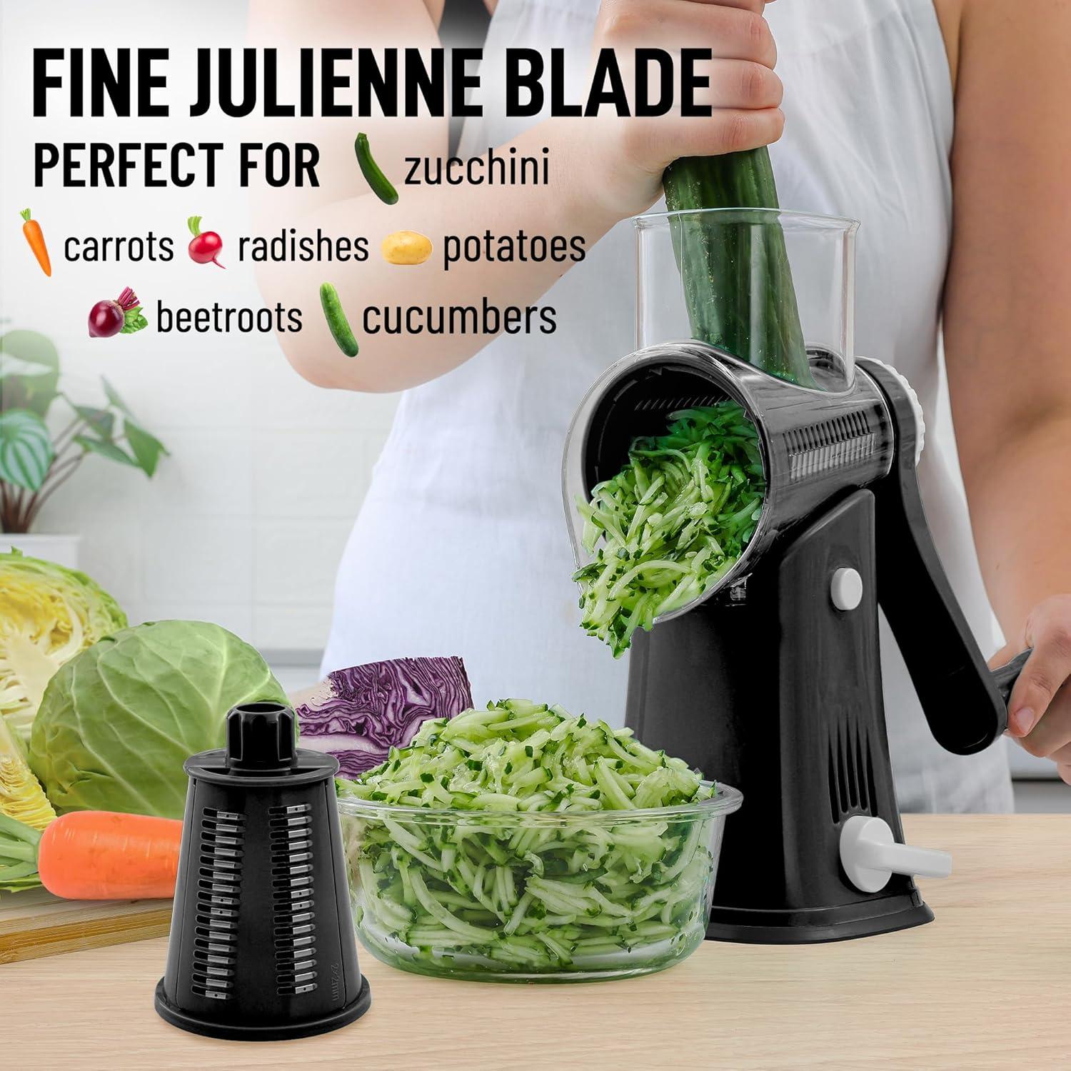 Rallador de Queso Rotativo Zulay Kitchen 5 Cuchillas Manual