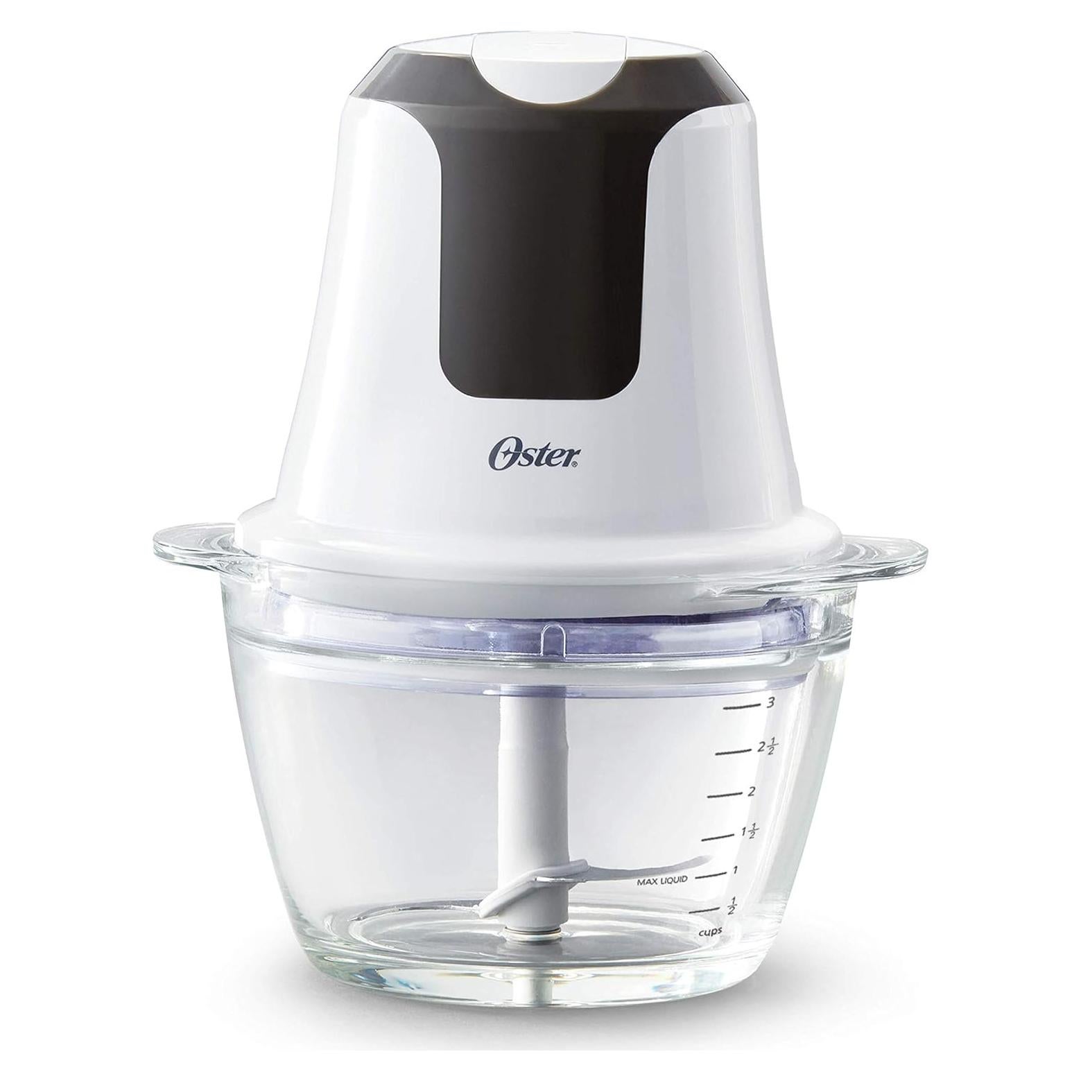 Oster 3-Cup Mini Food Chopper with Glass Bowl, for Kitchen Prep
